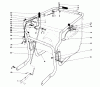 Laubbläser / Laubsauger 62923 - Toro 5 hp Lawn Vacuum (SN: 9000001 - 9999999) (1989) Ersatzteile CONTROLS AND HANDLE ASSEMBLY (MODEL 62923)