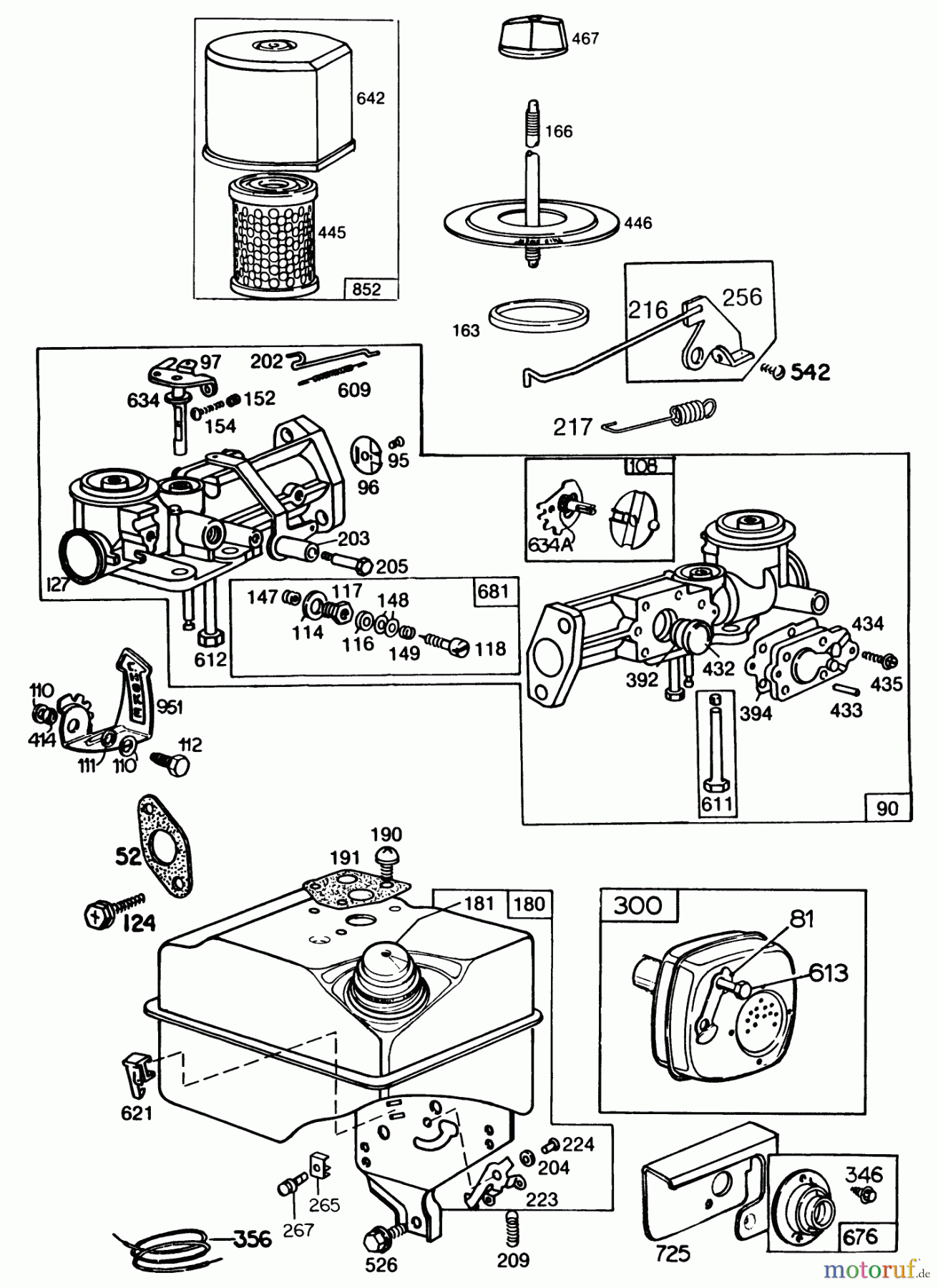  Laubbläser / Laubsauger 62912 - Toro 5 hp Lawn Vacuum (SN: 8000001 - 8999999) (1988) ENGINE BRIGGS & STRATTON MODEL NO. 130202-1640-01 #2