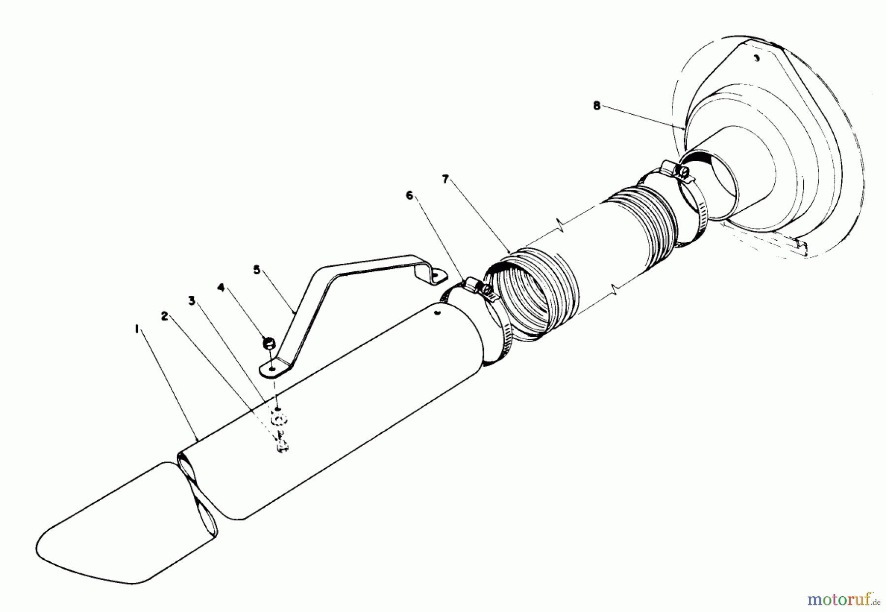  Laubbläser / Laubsauger 62912 - Toro 5 hp Lawn Vacuum (SN: 9000001 - 9999999) (1979) VACUUM HOSE KIT (MODEL 59085)