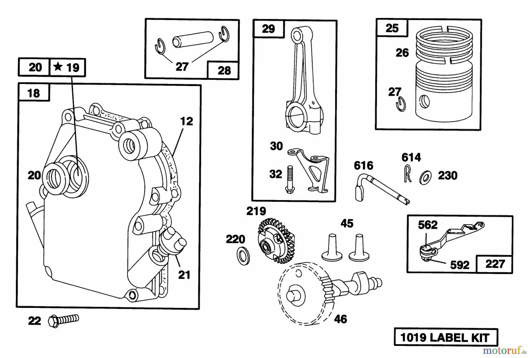  Laubbläser / Laubsauger 62924 - Toro 5 hp Lawn Vacuum (SN: 6900001 - 6999999) (1996) ENGINE BRIGGS & STRATTON MODEL 135202-0263-01 #2