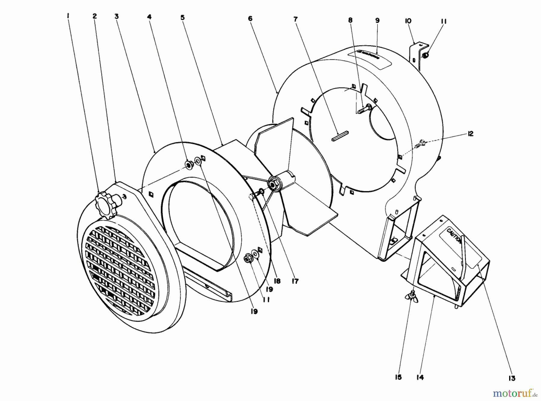  Laubbläser / Laubsauger 62933 - Toro 5 hp Lawn Blower (SN: 1000001 - 1999999) (1981) BLOWER ASSEMBLY