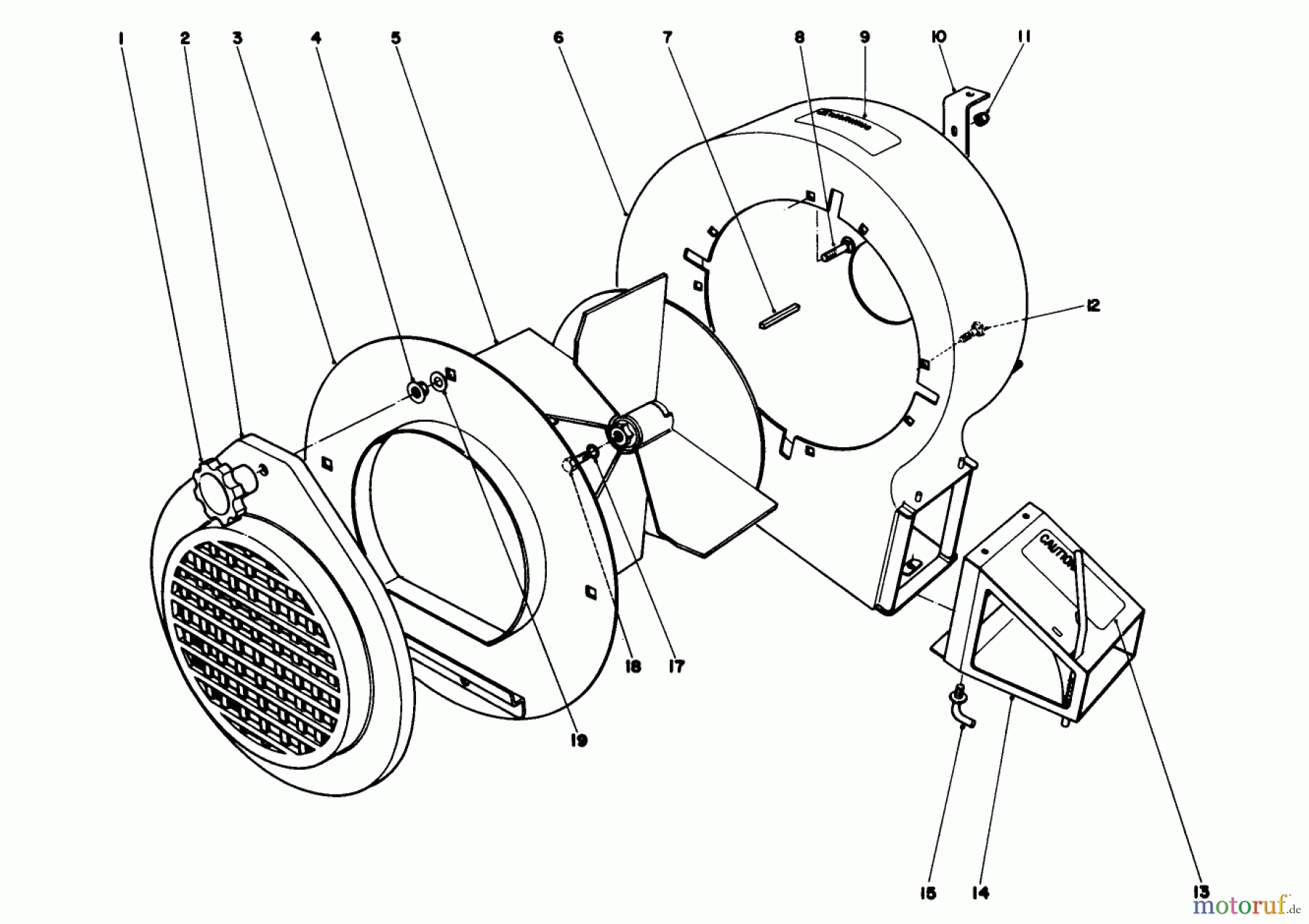  Laubbläser / Laubsauger 62933 - Toro 5 hp Lawn Blower (SN: 9000001 - 9999999) (1979) BLOWER ASSEMBLY