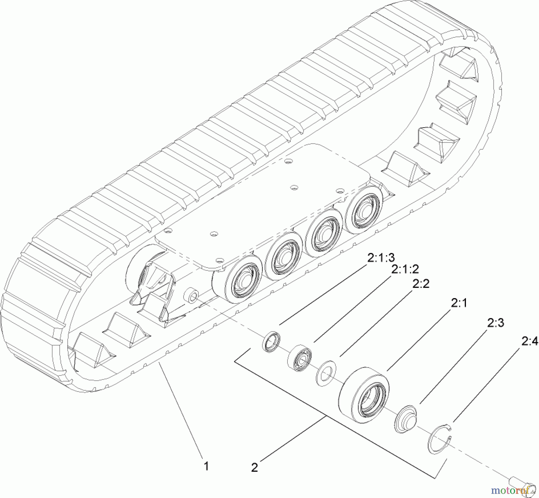  Compact Utility Attachments 104-6106 - Toro Track Kit, TX Series Compact Utility Loaders TRACK ASSEMBLY