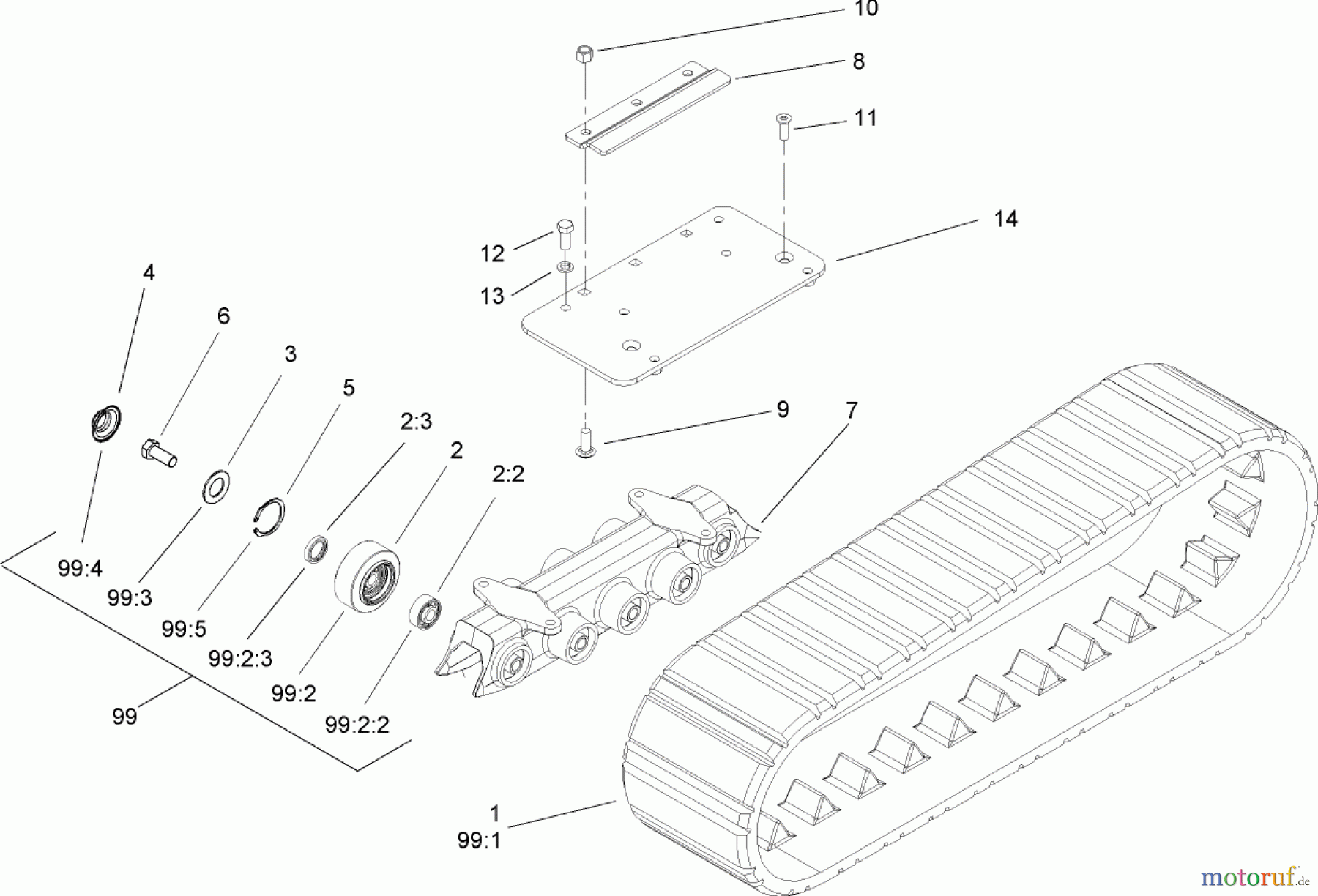  Compact Utility Attachments 106-7721 - Toro Right-Hand Track Guide Refit Kit, Dingo TX 425 Wide Track Compact Utility Loader RIGHT-HAND TRACK GUIDE REFIT KIT NO. 106-7721