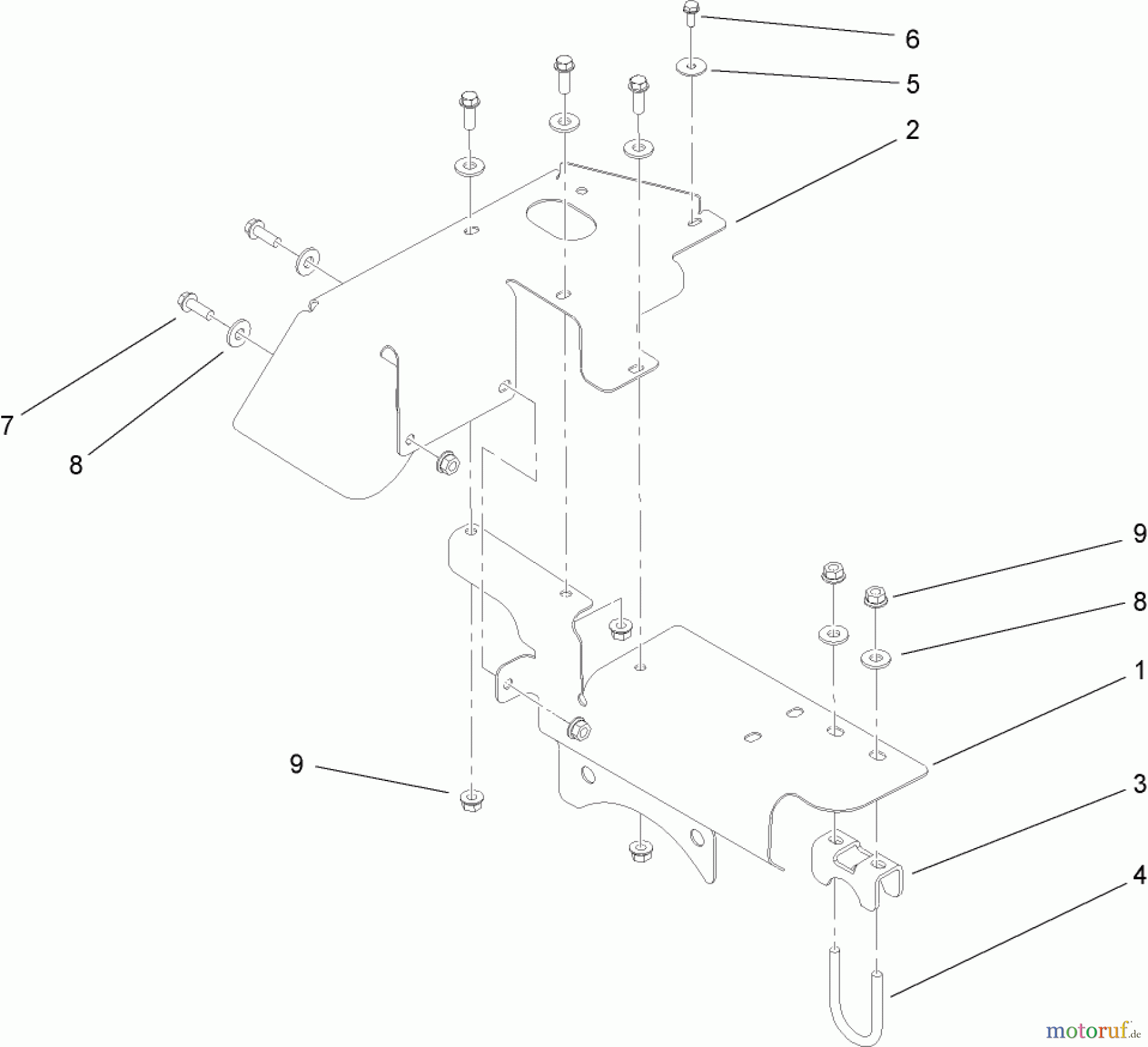  Compact Utility Attachments 114-1289 - Toro Heat Shield Kit, Dingo TX Traction Unit HEAT SHIELD ASSEMBLY