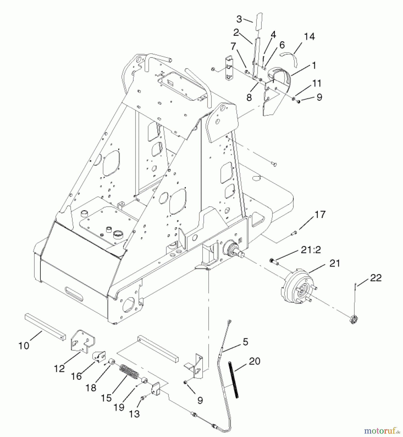  Compact Utility Attachments 22360 - Toro CE Kit, Dingo 320-D Compact Utility Loader (2002 & After) PARKING BRAKE ASSEMBLY