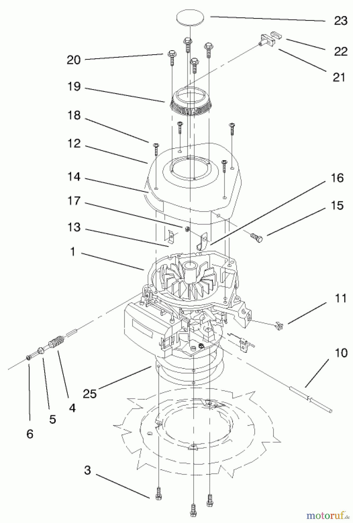  Rasenmäher 11000 - Toro Side Discharge Mower (SN: 790000001 - 799999999) (1997) ENGINE ASSEMBLY #1