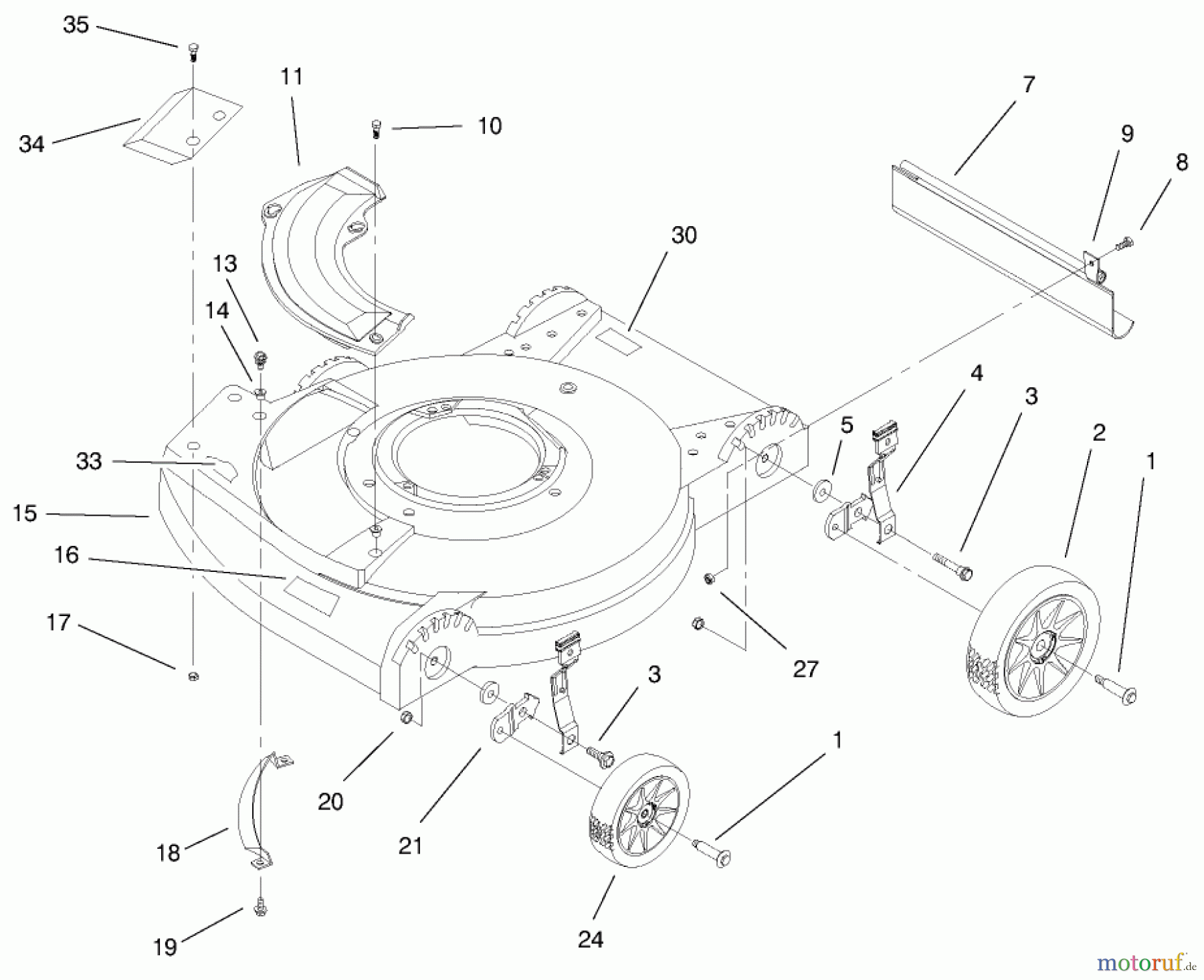  Rasenmäher 11002 - Toro 53cm Walk-Behind Mower (SN: 9900001 - 9999999) (1999) HOUSING ASSEMBLY