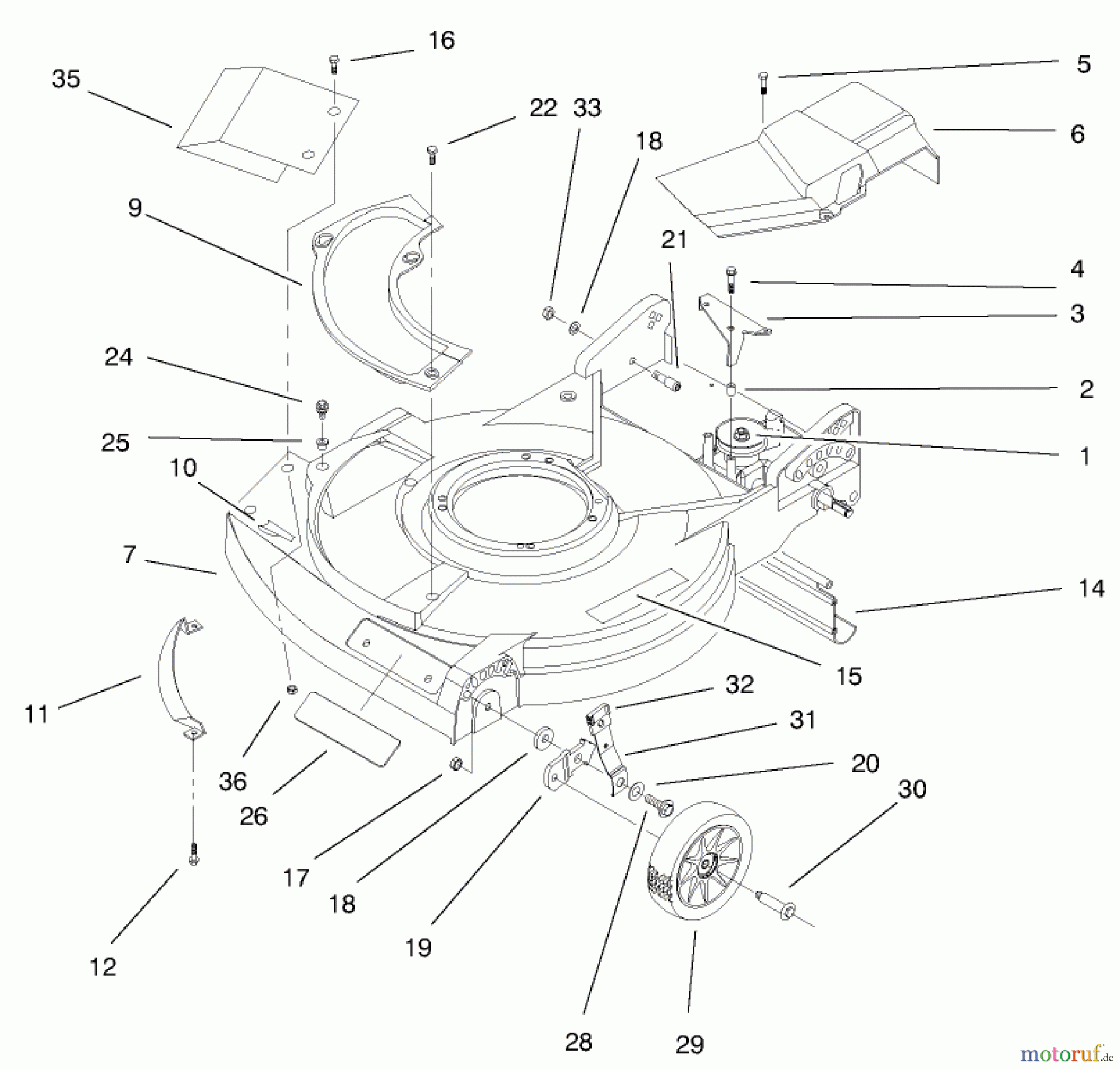  Rasenmäher 11003 - Toro 53cm Walk-Behind Mower (SN: 8900001 - 8999999) (1998) HOUSING ASSEMBLY