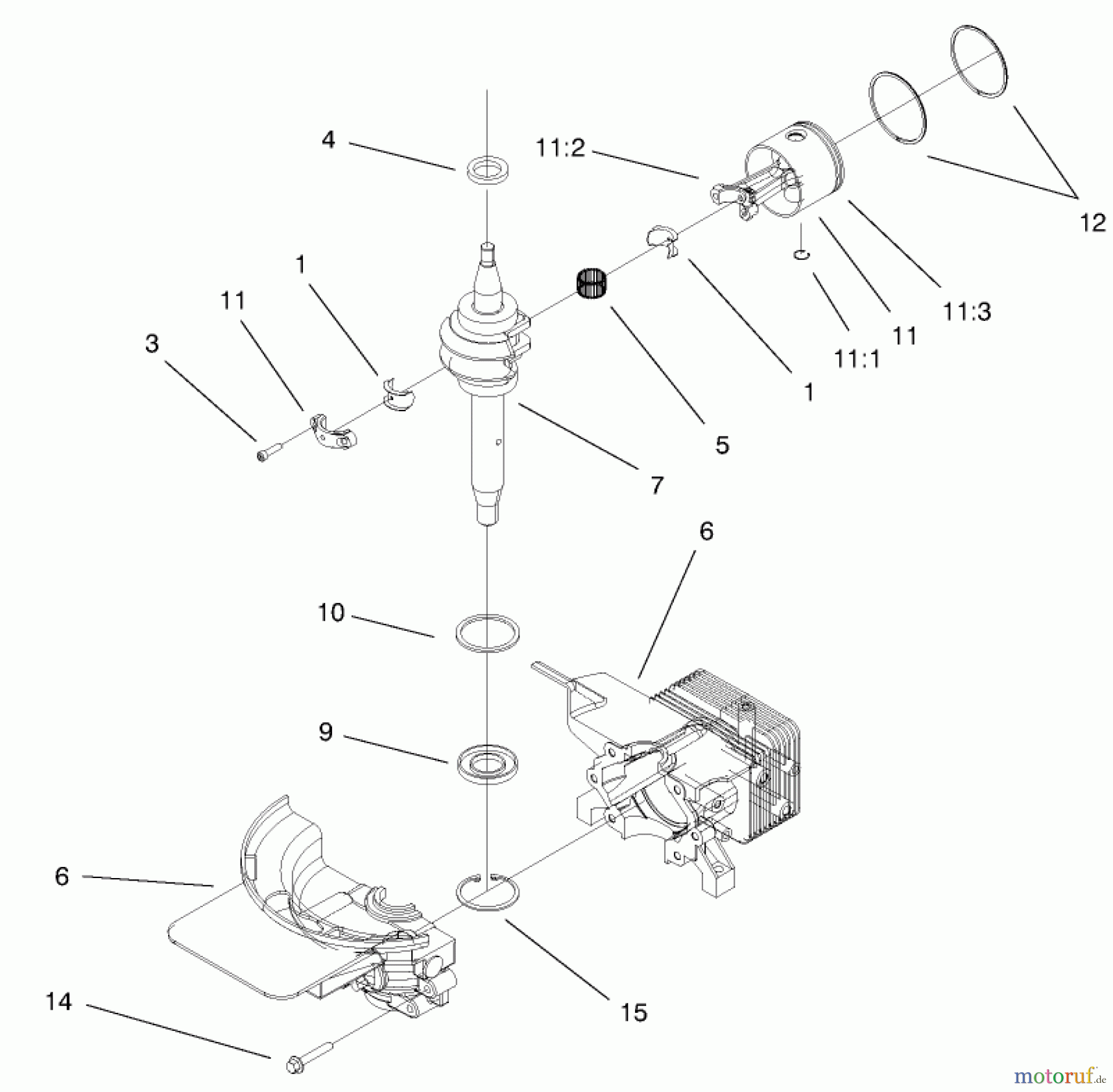  Rasenmäher 11003 - Toro 53cm Walk-Behind Mower (SN: 9900001 - 9999999) (1999) SHORT BLOCK ASSEMBLY