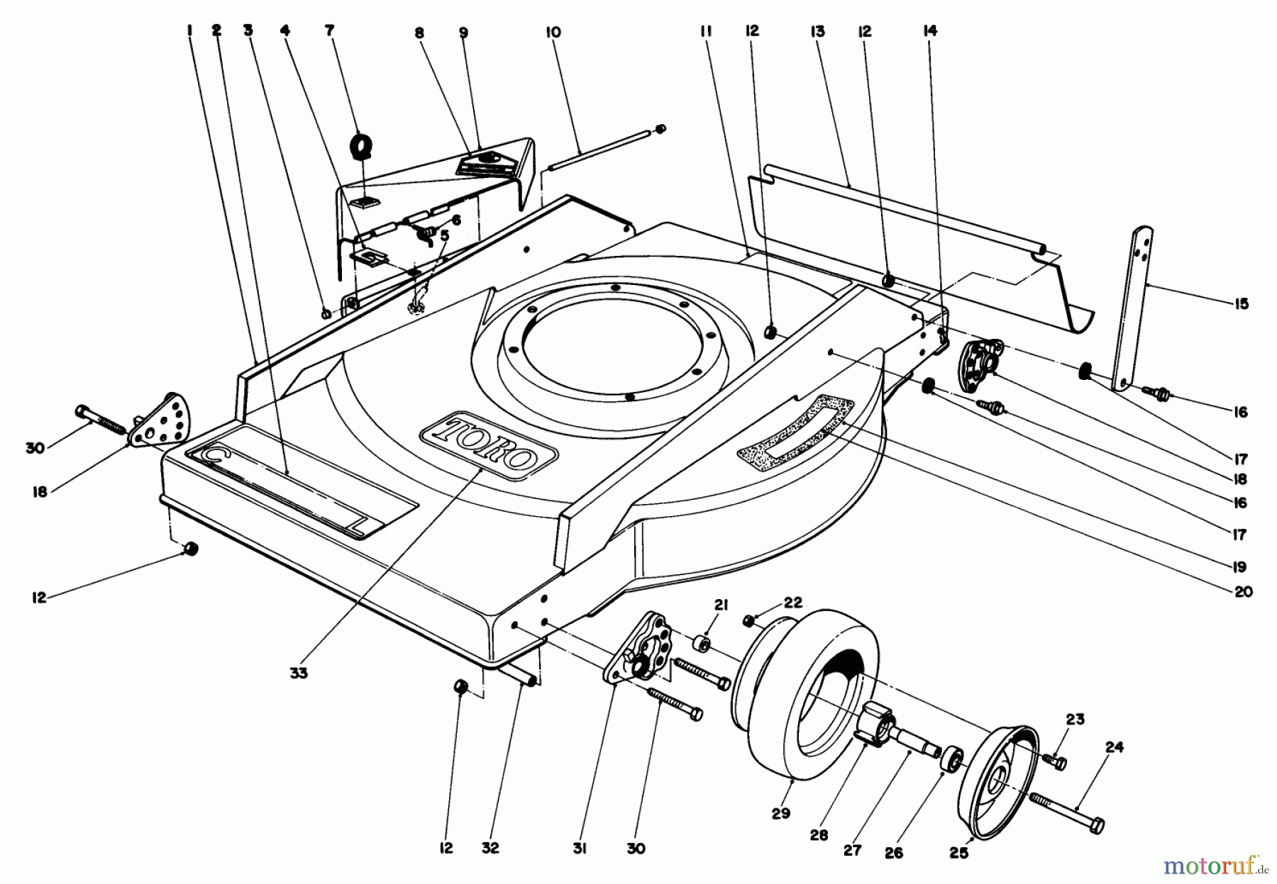  Rasenmäher 22005 - Toro Walk-Behind Mower (SN: 5000001 - 5999999) (1985) MOWER HOUSING ASSEMBLY