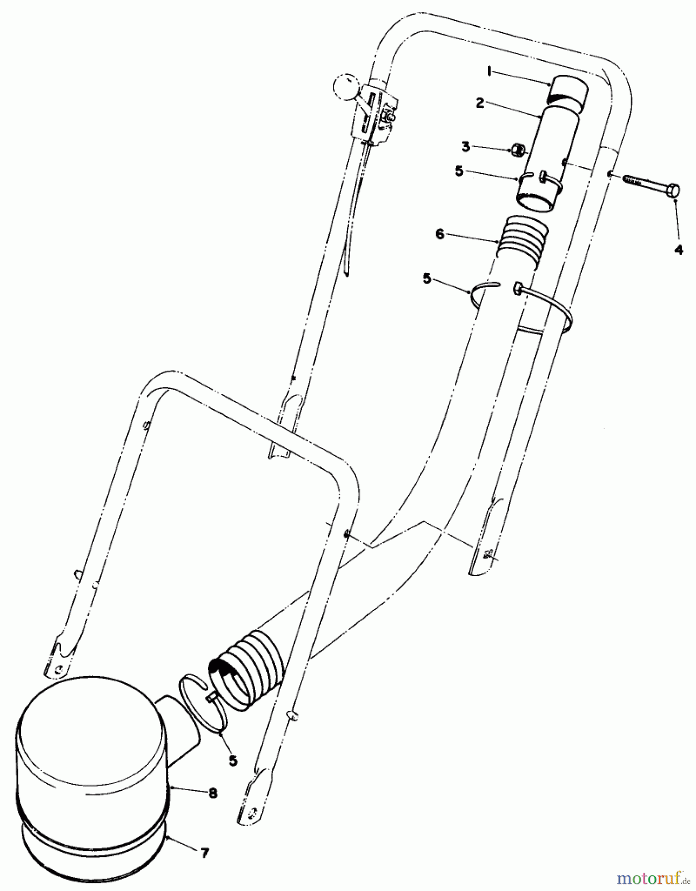  Rasenmäher 22005 - Toro Walk-Behind Mower (SN: 8000001 - 8999999) (1988) REMOTE AIR CLEANER KIT NO. 43-6940 (OPTIONAL)