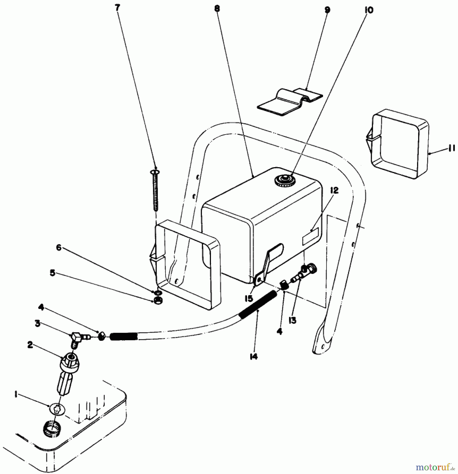  Rasenmäher 22005 - Toro Walk-Behind Mower (SN: 8000001 - 8999999) (1988) REMOTE FUEL TANK KIT NO. 39-6880 (OPTIONAL)