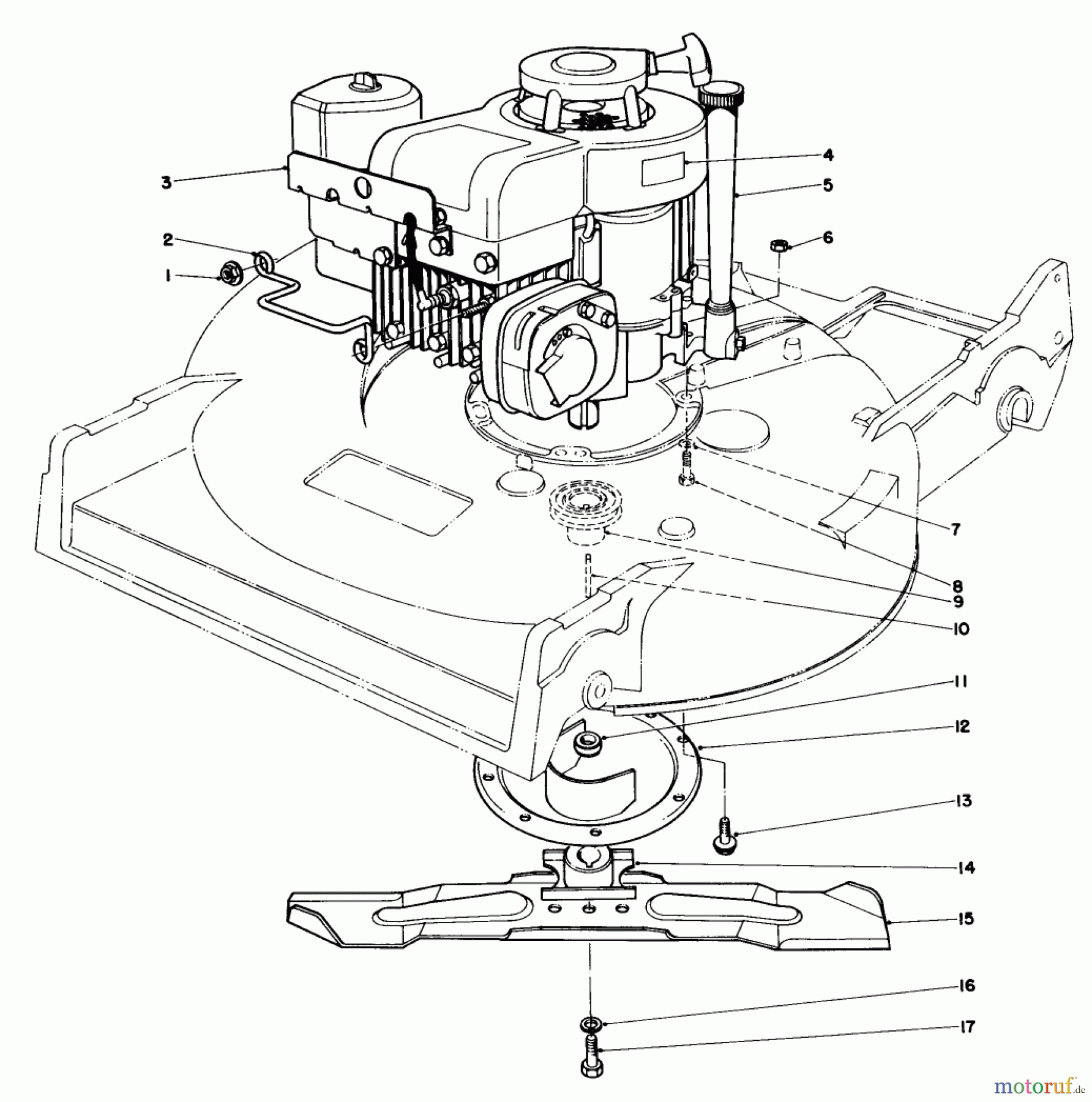  Rasenmäher 22015 - Toro Walk-Behind Mower (SN: 3000001 - 3999999) (1983) ENGINE ASSEMBLY (MODELS 22015 & 22020)