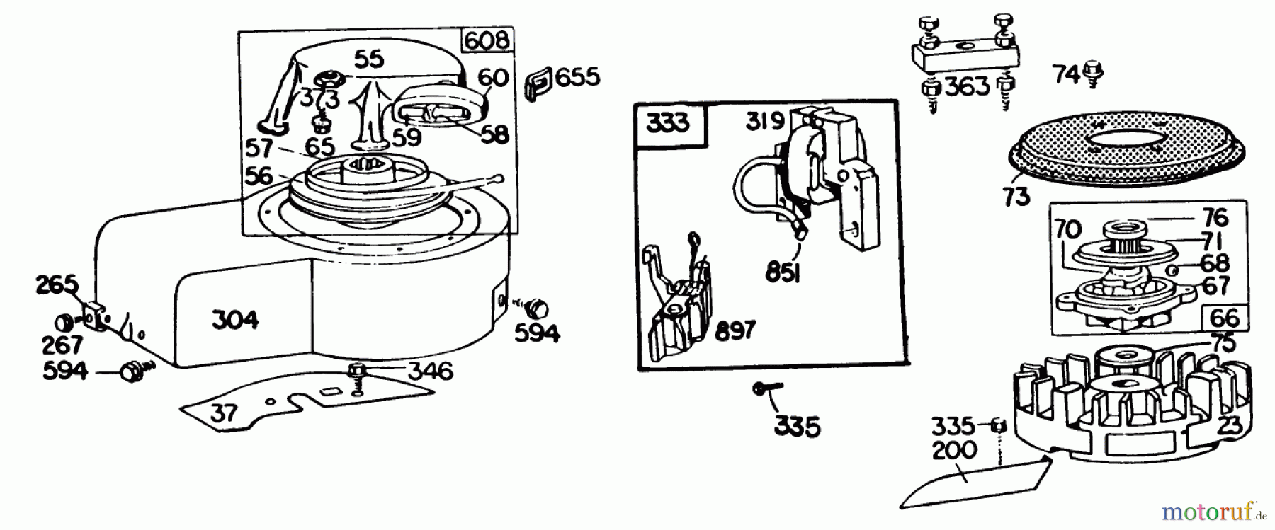  Rasenmäher 22020 - Toro Walk-Behind Mower (SN: 3000001 - 3999999) (1983) ENGINE BRIGGS & STRATTON MODEL 131922-0163-01 #1