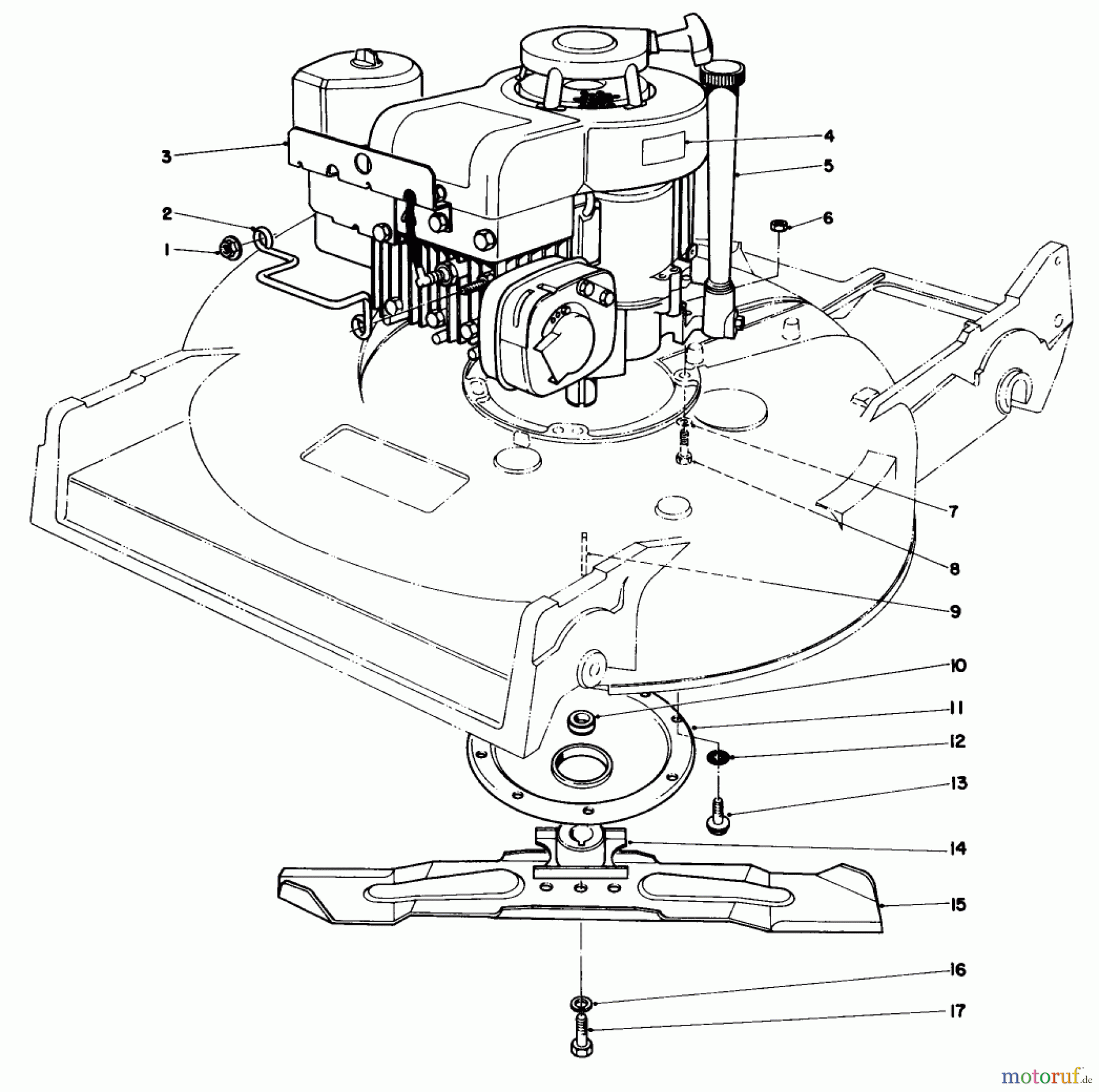  Rasenmäher 22020 - Toro Walk-Behind Mower (SN: 5000001 - 5999999) (1985) ENGINE ASSEMBLY (MODEL 22015)