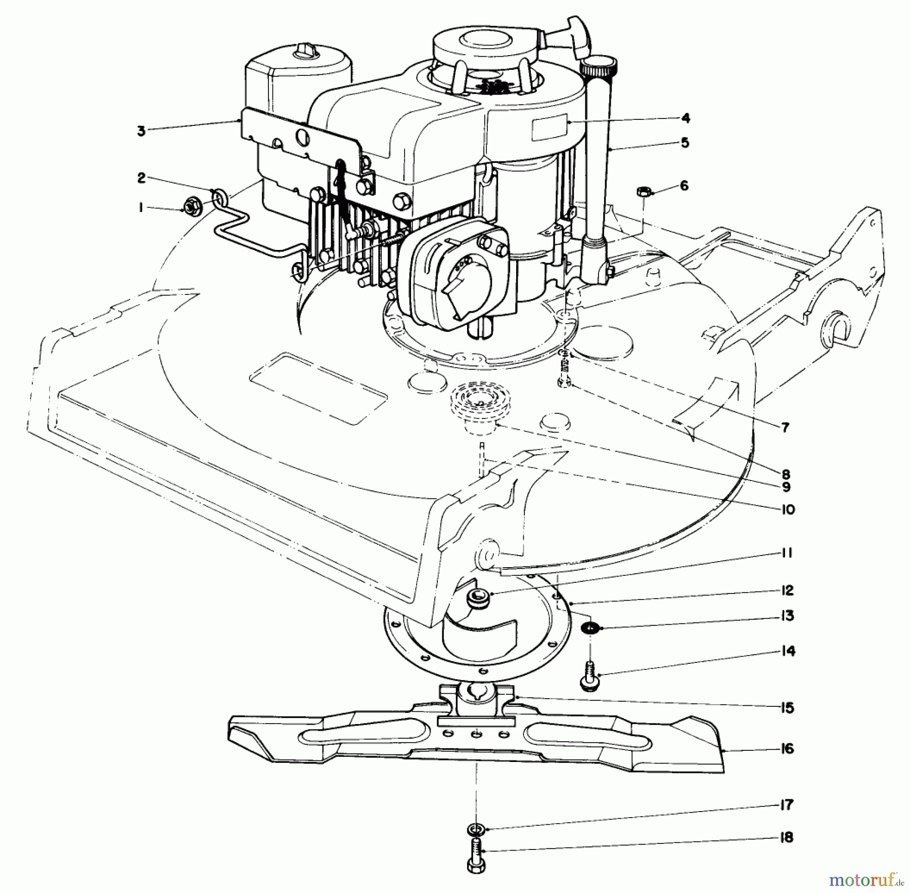  Rasenmäher 22020 - Toro Walk-Behind Mower (SN: 5000001 - 5999999) (1985) ENGINE ASSEMBLY (MODEL 22020)