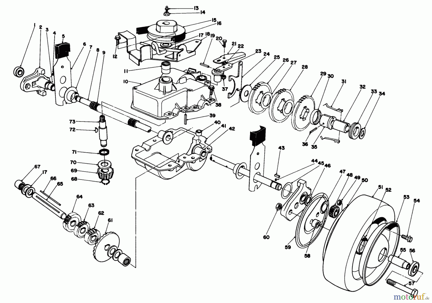  Rasenmäher 22020 - Toro Walk-Behind Mower (SN: 5000001 - 5999999) (1985) GEAR CASE ASSEMBLY (MODEL 22020 CONTINUED)