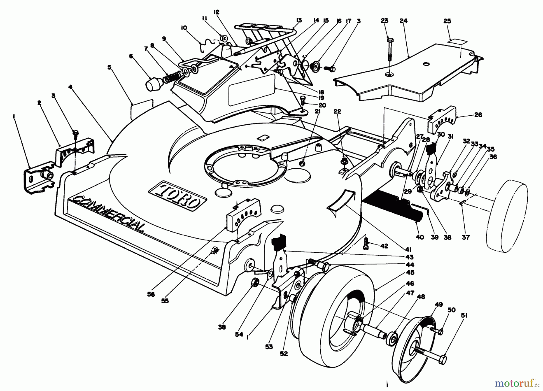  Rasenmäher 22015 - Toro Walk-Behind Mower (SN: 5000001 - 5999999) (1985) HOUSING ASSEMBLY (MODEL 22015)