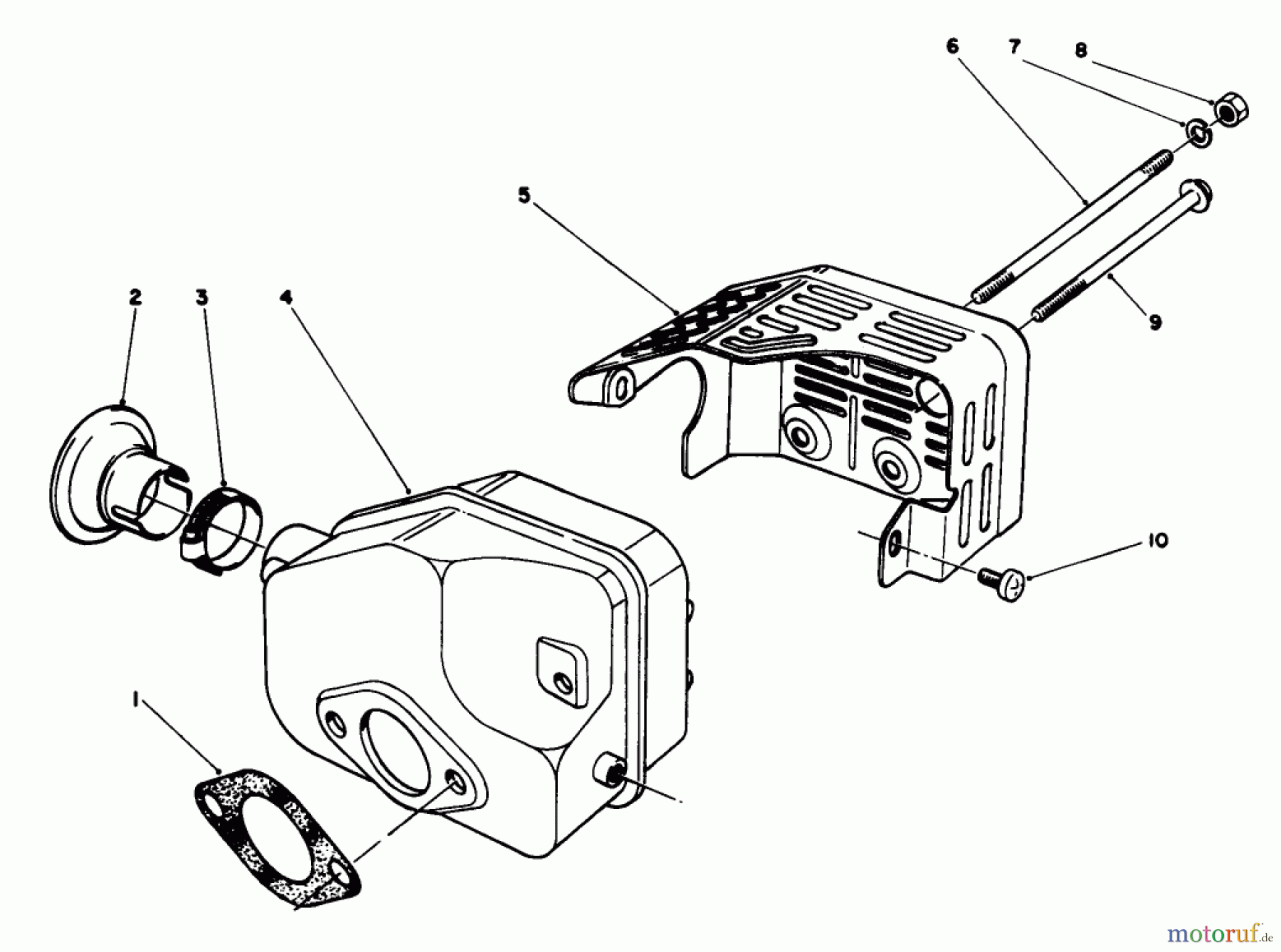  Rasenmäher 22025 - Toro Walk-Behind Mower (SN: 1000001 - 1999999) (1991) MUFFLER ASSEMBLY (MODEL NO. 47PL0-3)