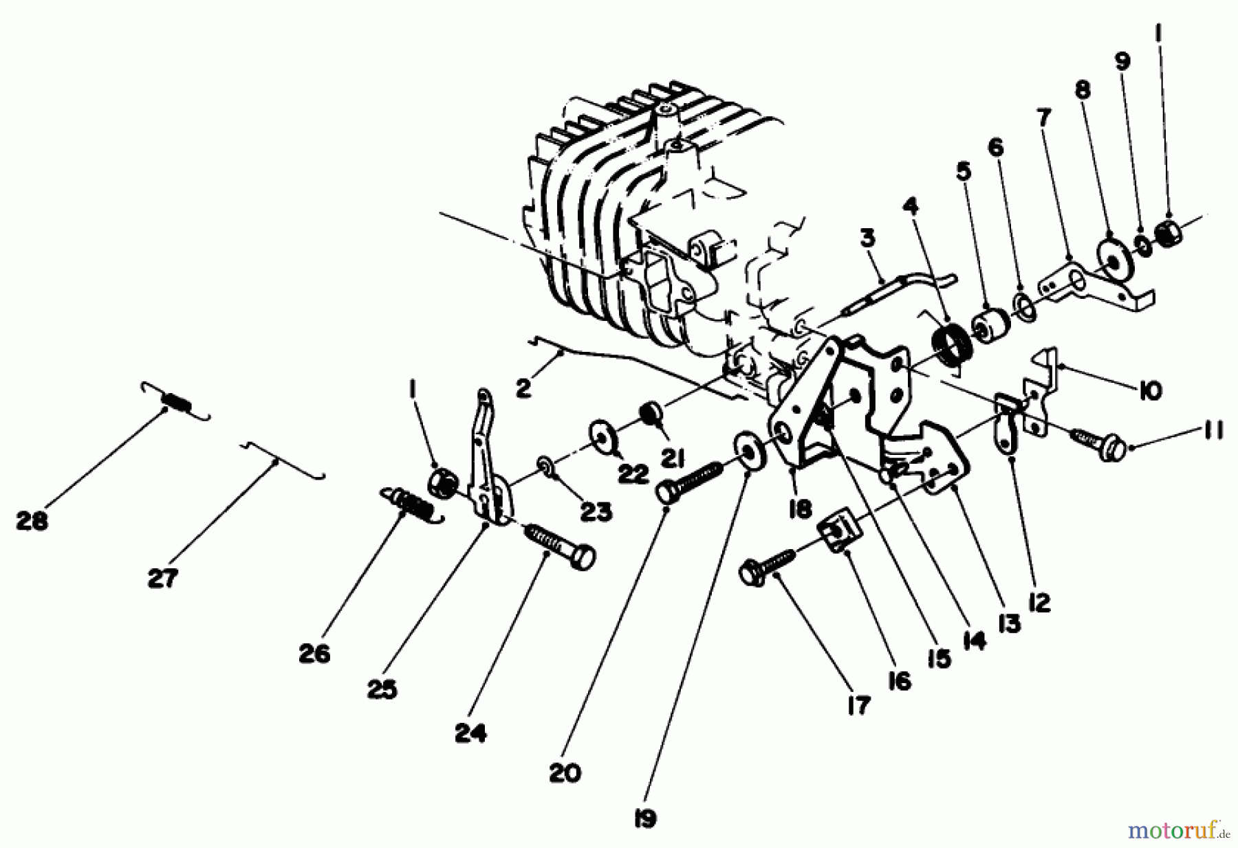  Rasenmäher 22025 - Toro Walk-Behind Mower (SN: 6000001 - 6999999) (1986) GOVERNOR ASSEMBLY (MACHINE SERIAL NO. 6000001 THRU 6003540)