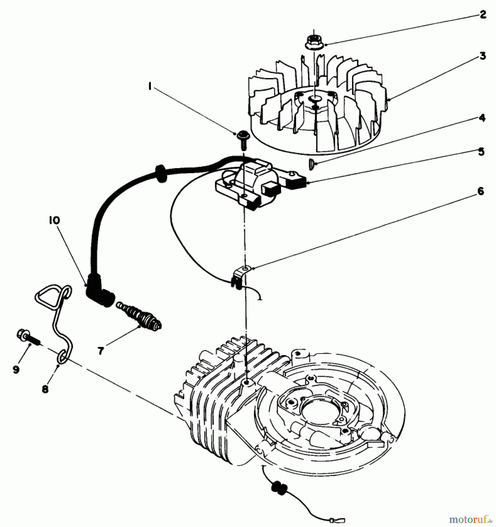  Rasenmäher 22025 - Toro Walk-Behind Mower (SN: 7000001 - 7999999) (1987) ENGINE ASSEMBLY MODEL NO. 47PG6 #2