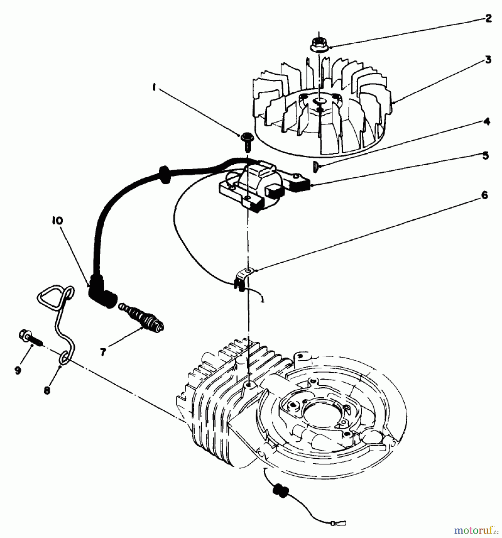  Rasenmäher 22025C - Toro Walk-Behind Mower (SN: 8000001 - 8999999) (1988) ENGINE ASSEMBLY MODEL NO. 47PH7 #2