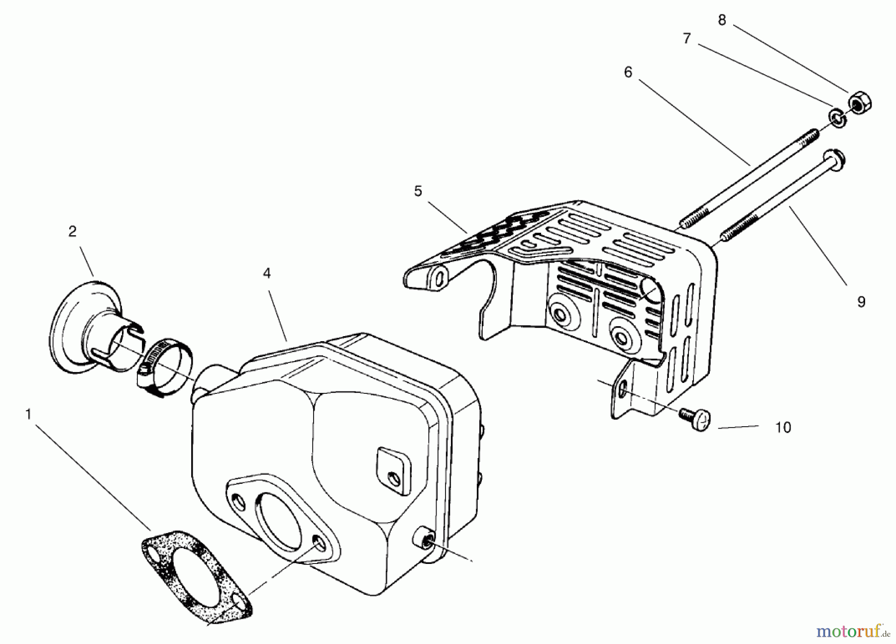  Rasenmäher 22026 - Toro Side Discharge Mower (SN: 230000001 - 230999999) (2003) MUFFLER ASSEMBLY