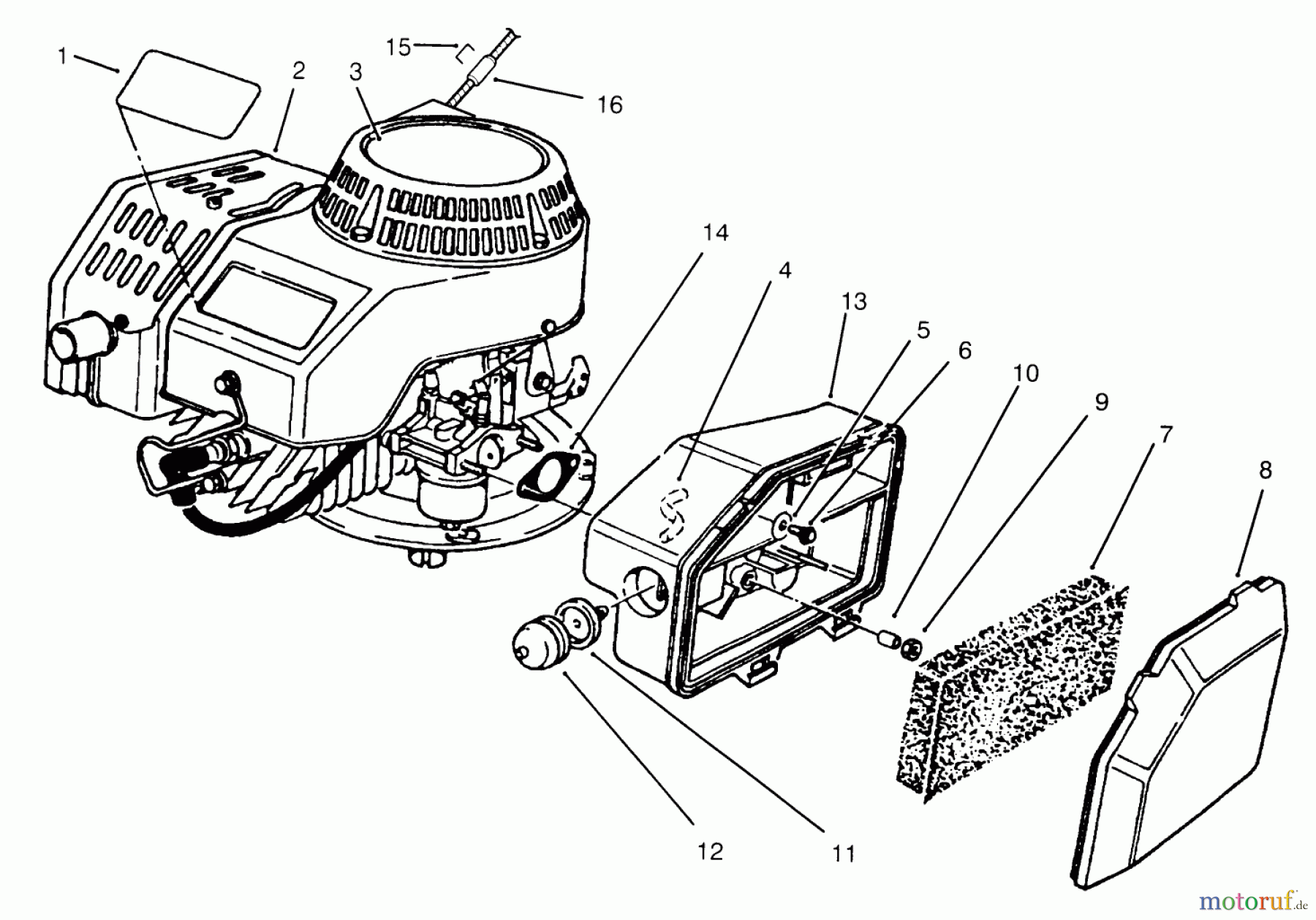  Rasenmäher 22026 - Toro Side Discharge Mower (SN: 6900001 - 6999999) (1996) ENGINE ASSEMBLY