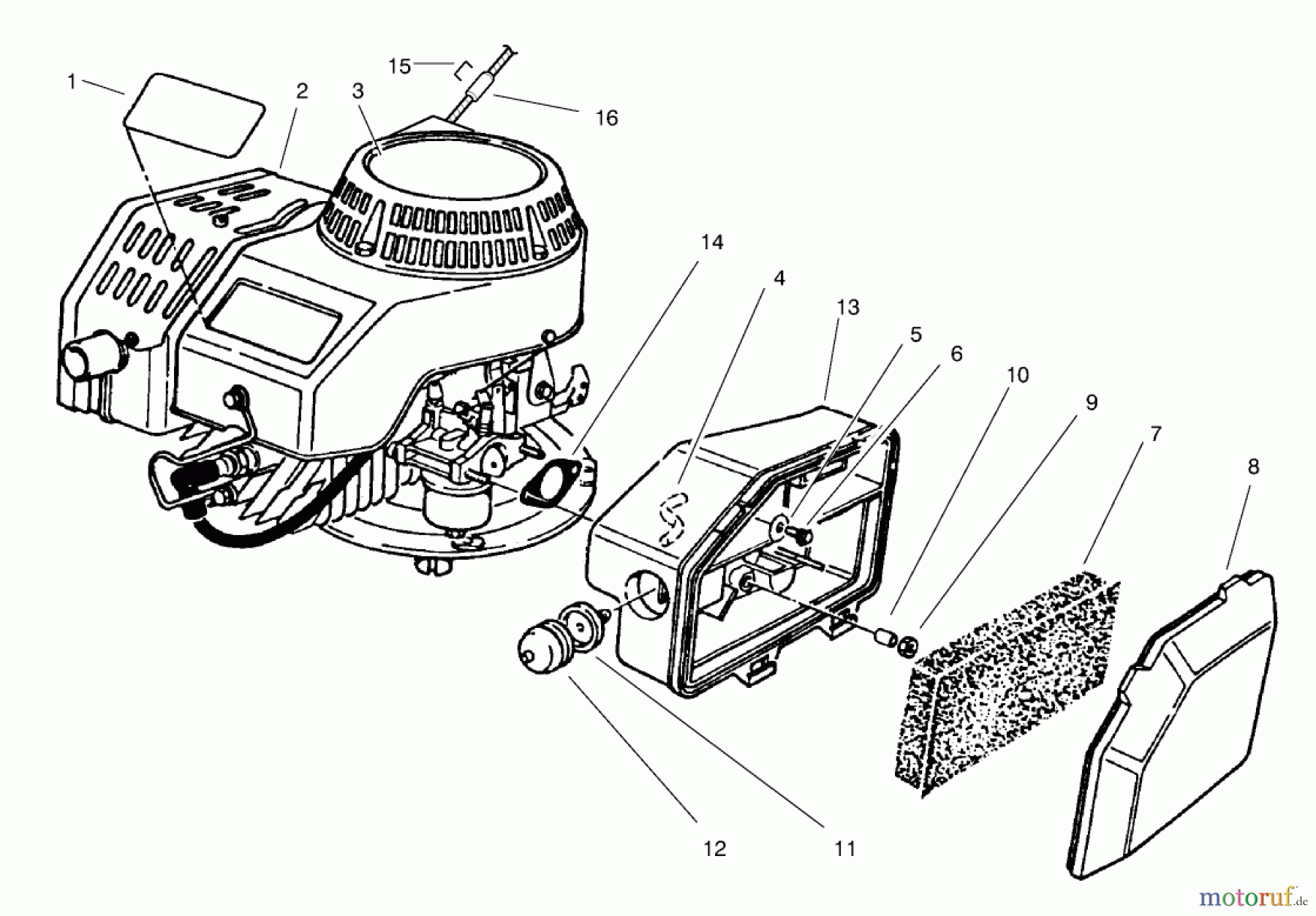  Rasenmäher 22026 - Toro Side Discharge Mower (SN: 8900001 - 8999999) (1998) ENGINE ASSEMBLY