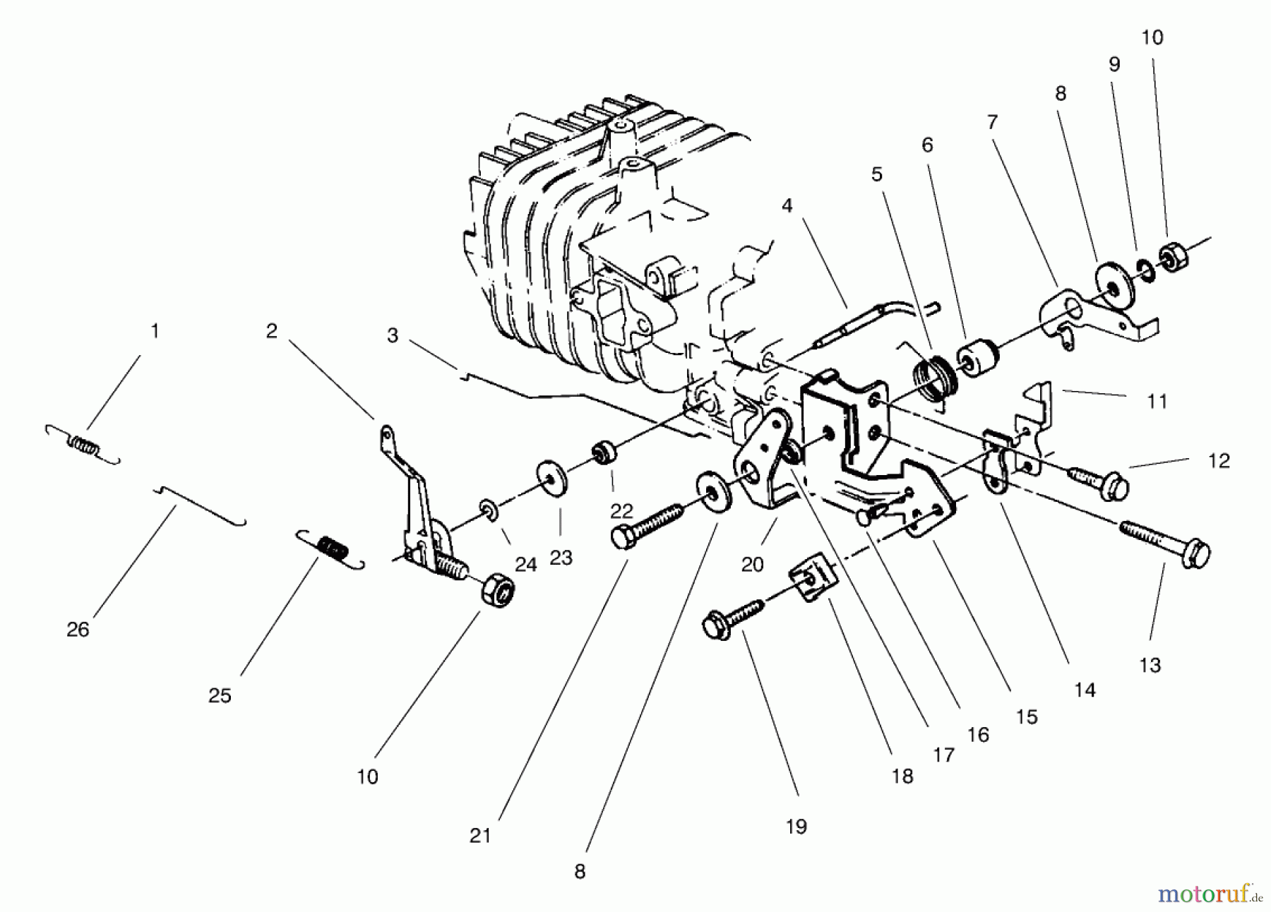  Rasenmäher 22026 - Toro Side Discharge Mower (SN: 8900001 - 8999999) (1998) GOVERNOR ASSEMBLY (MODEL NO. 47PT7-3)