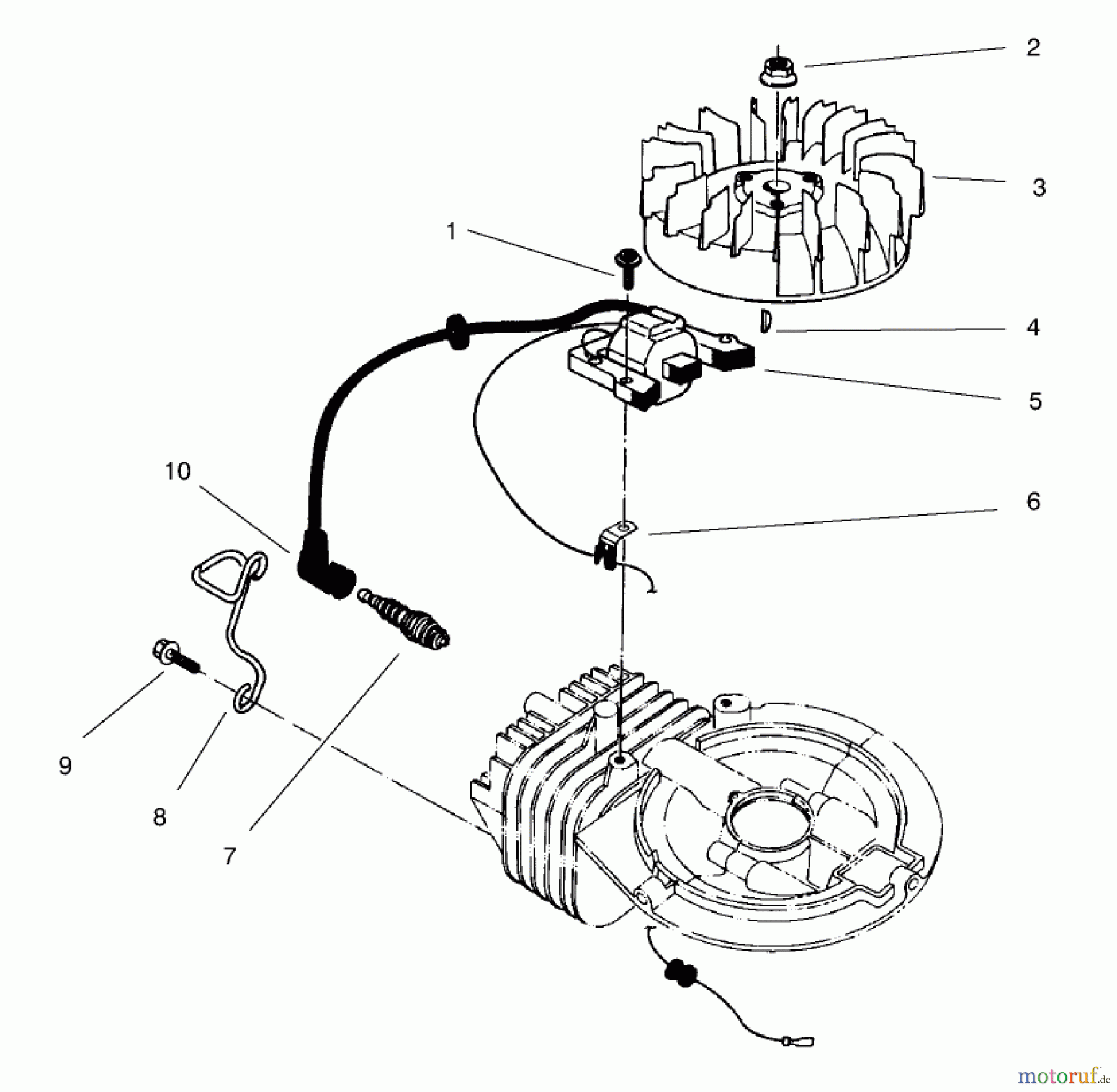  Rasenmäher 22026 - Toro Side Discharge Mower (SN: 8900001 - 8999999) (1998) IGNITION ASSEMBLY (MODEL NO. 47PT7-3)