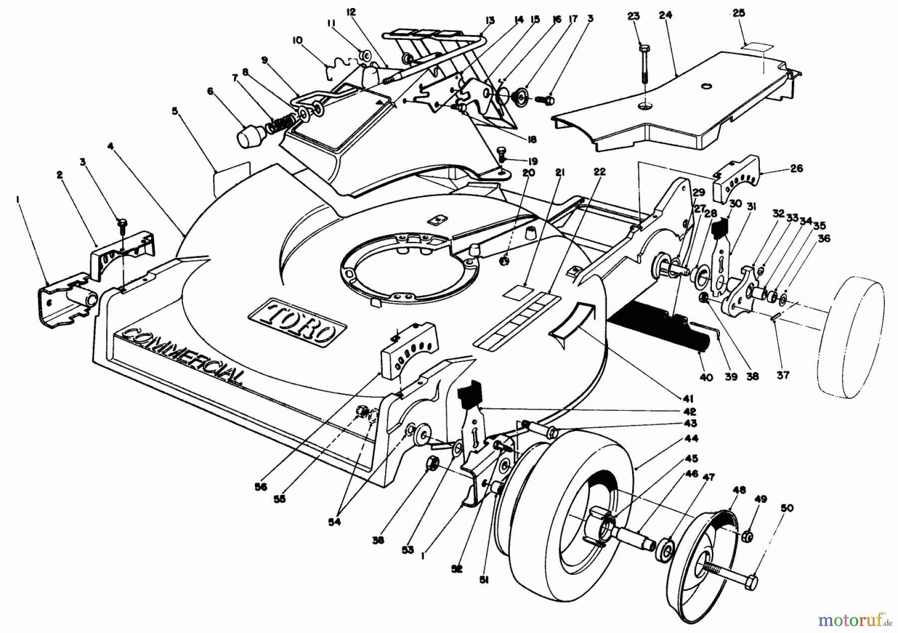  Rasenmäher 22030 - Toro Walk-Behind Mower (SN: 1000001 - 1999999) (1991) HOUSING ASSEMBLY (MODEL 22030)