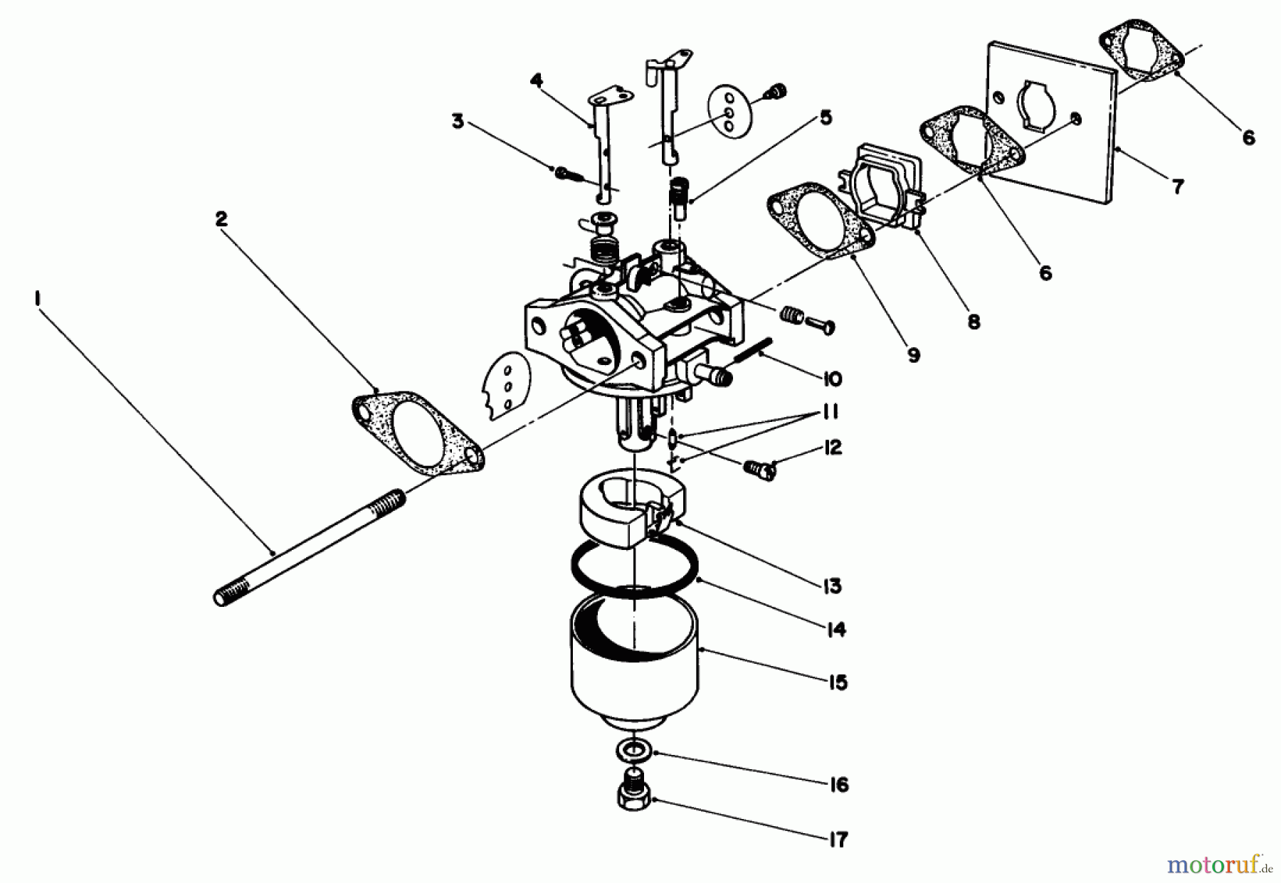  Rasenmäher 22035 - Toro Walk-Behind Mower (SN: 5000001 - 5999999) (1985) CARBURETOR ASSEMBLY