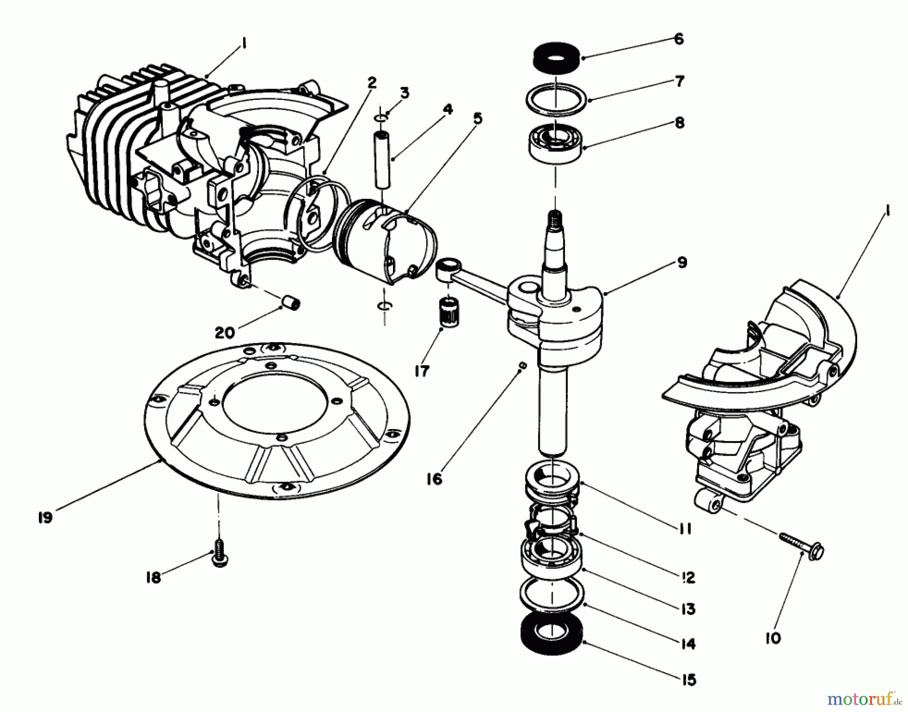  Rasenmäher 22035C - Toro Walk-Behind Mower (SN: 7000001 - 7999999) (1987) CRANKSHAFT ASSEMBLY (MODEL NO. 47PG6)