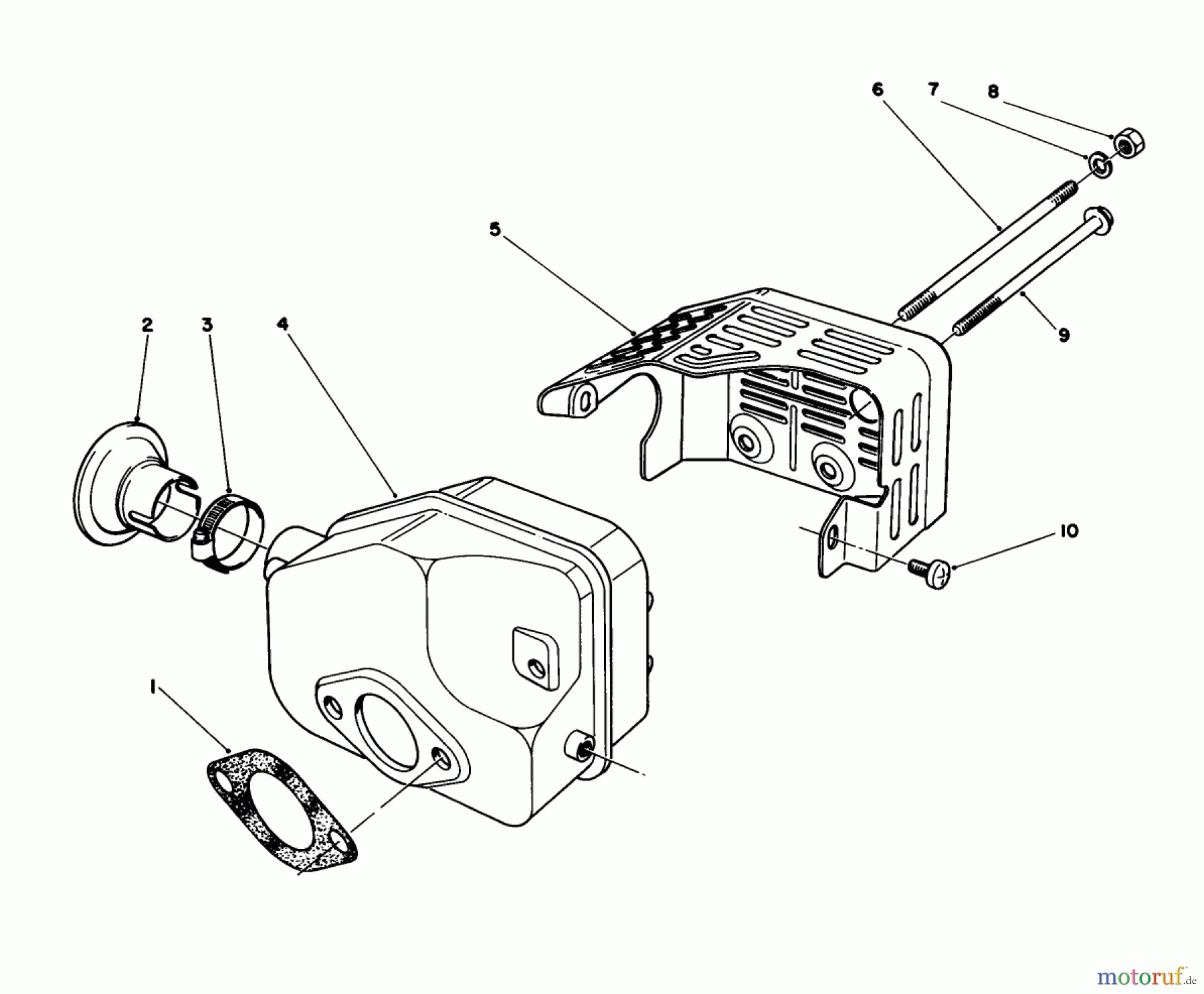  Rasenmäher 22037B - Toro Walk-Behind Mower (SN: 39000001 - 39999999) (1993) MUFFLER ASSEMBLY (MODEL NO. 47PN2-3)