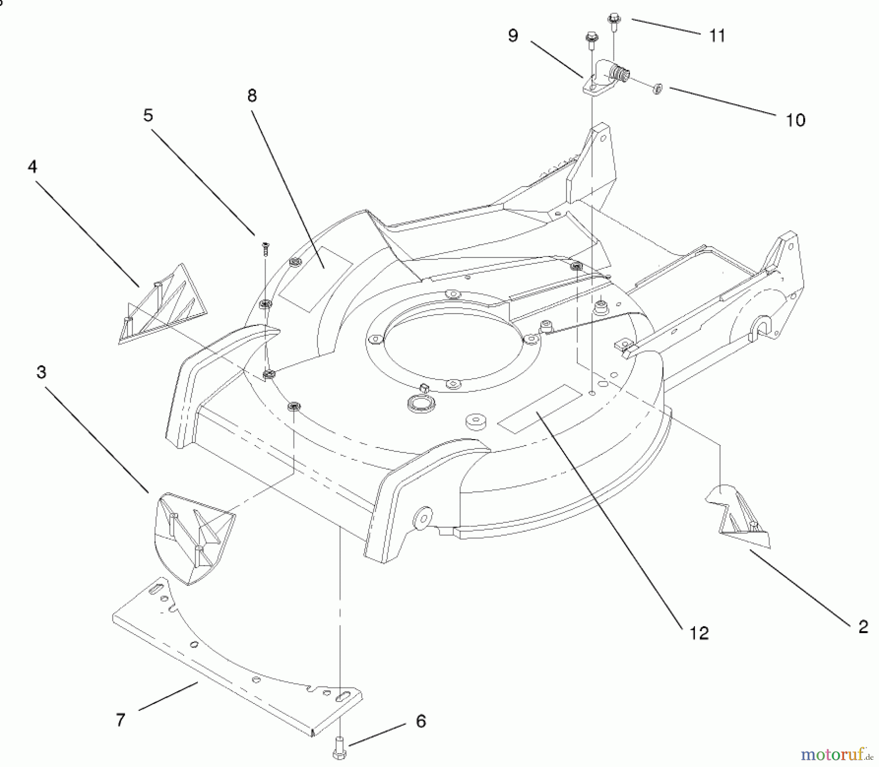  Rasenmäher 22038 - Toro 53cm Walk-Behind Mower (SN: 230000001 - 230999999) (2003) HOUSING ASSEMBLY NO. 98-7142