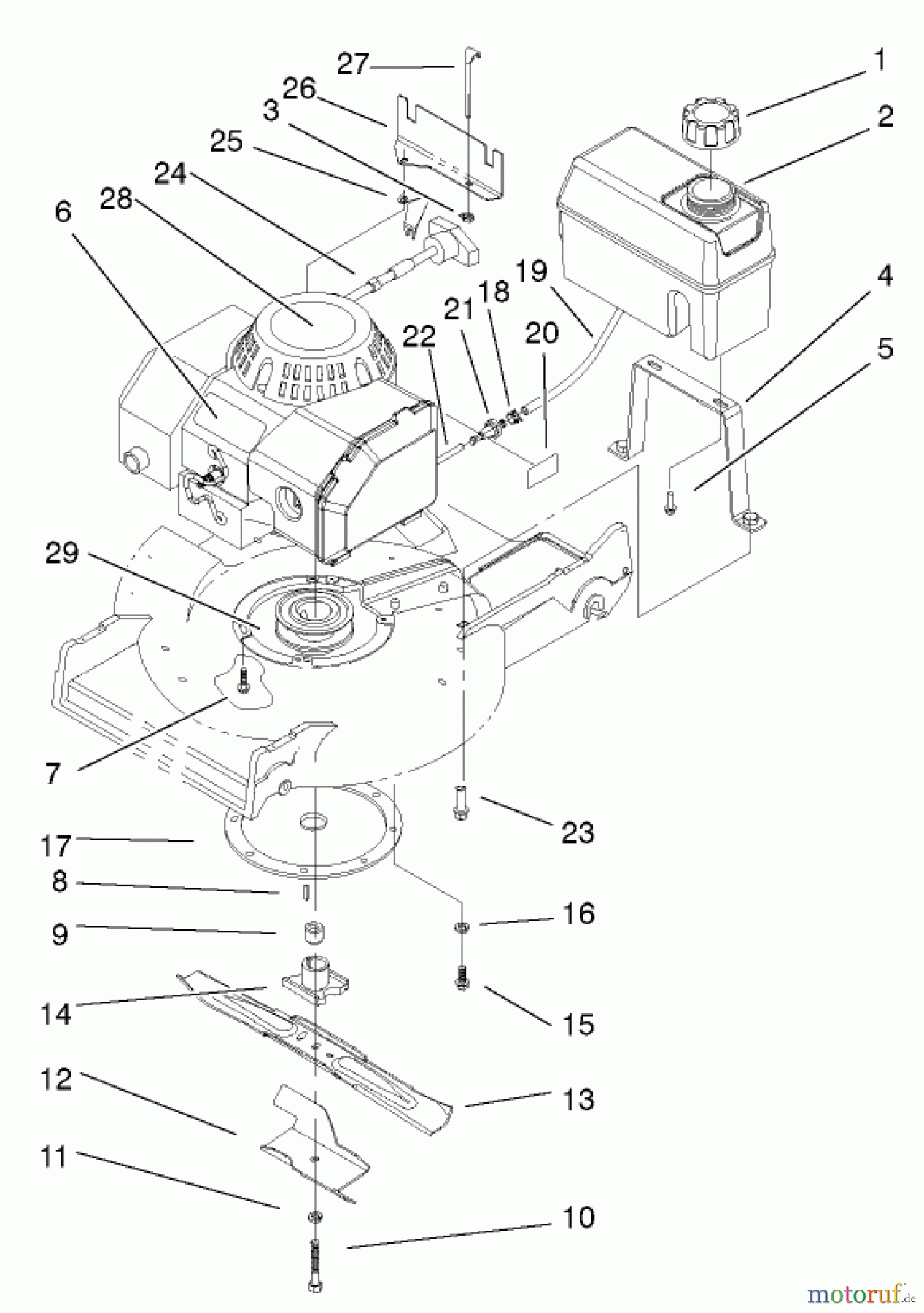  Rasenmäher 22040 - Toro Recycler Walk-Behind Mower (SN: 220000001 - 220999999) (2002) ENGINE ASSEMBLY