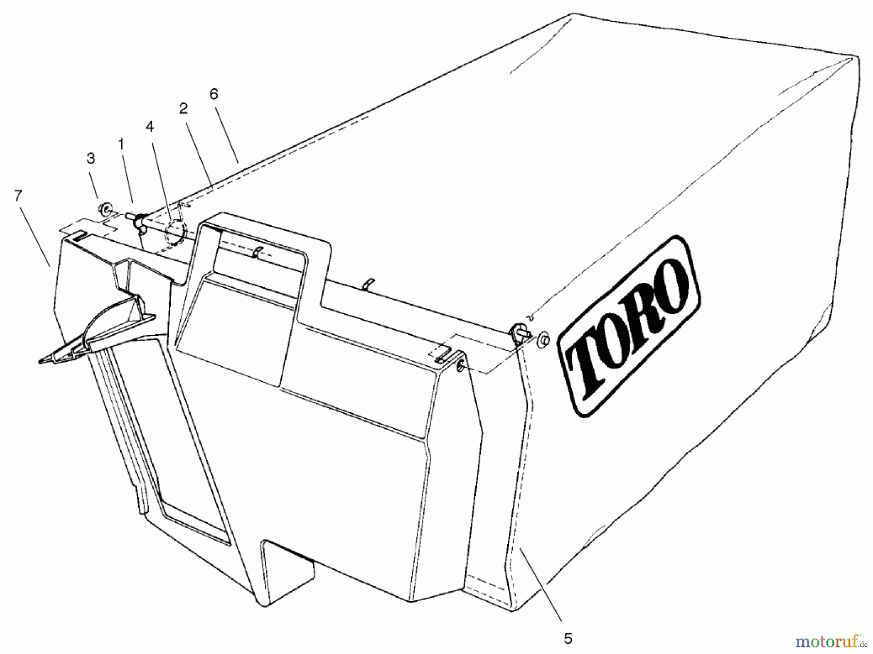  Rasenmäher 22040 - Toro Recycler Walk-Behind Mower (SN: 220000001 - 220999999) (2002) GRASS BAG ASSEMBLY NO. 99-2535