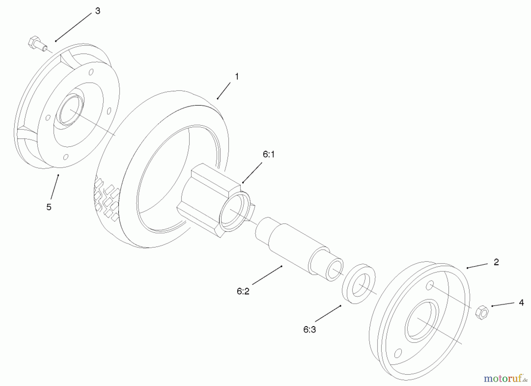  Rasenmäher 22040 - Toro Recycler Walk-Behind Mower (SN: 220000001 - 220999999) (2002) REAR WHEEL AND TIRE ASSEMBLY NO. 74-1720