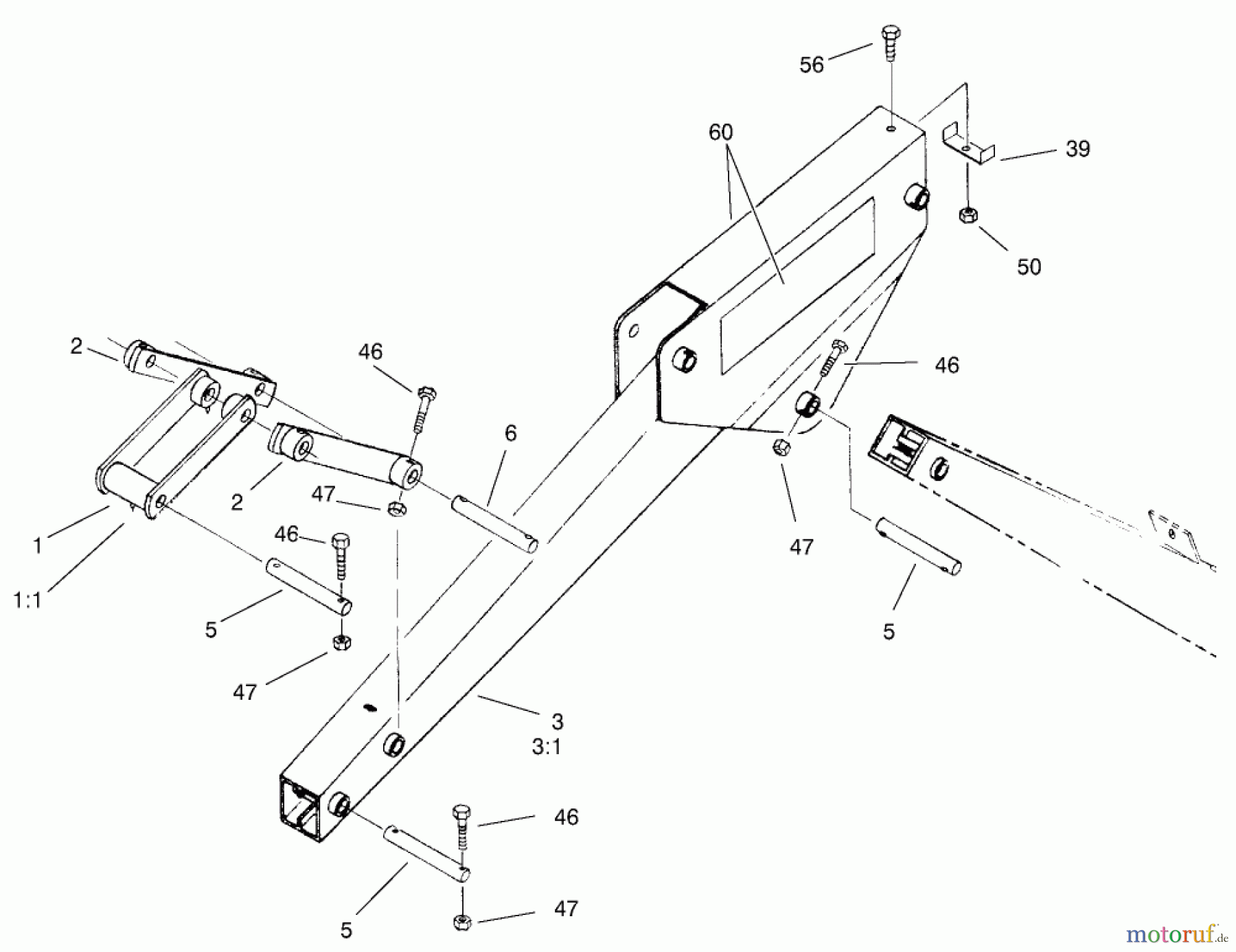  Compact Utility Attachments 22412 - Toro Backhoe, Dingo Compact Utility Loader (SN: 990001 - 999999) (1999) CROWD ARM AND LINKAGE ASSEMBLY