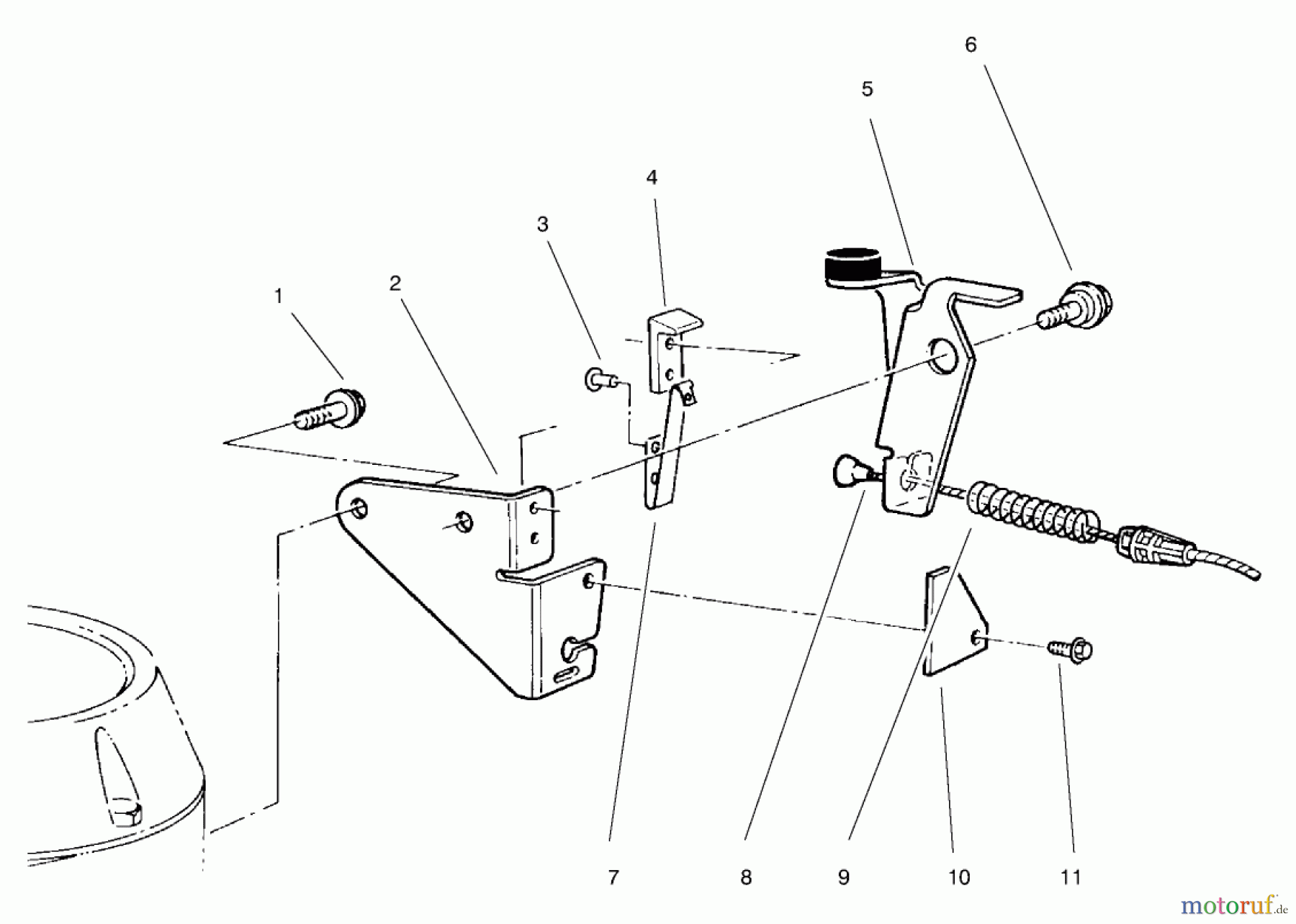  Rasenmäher 22040 - Toro Recycler Walk-Behind Mower (SN: 8900001 - 8999999) (1998) BRAKE ASSEMBLY