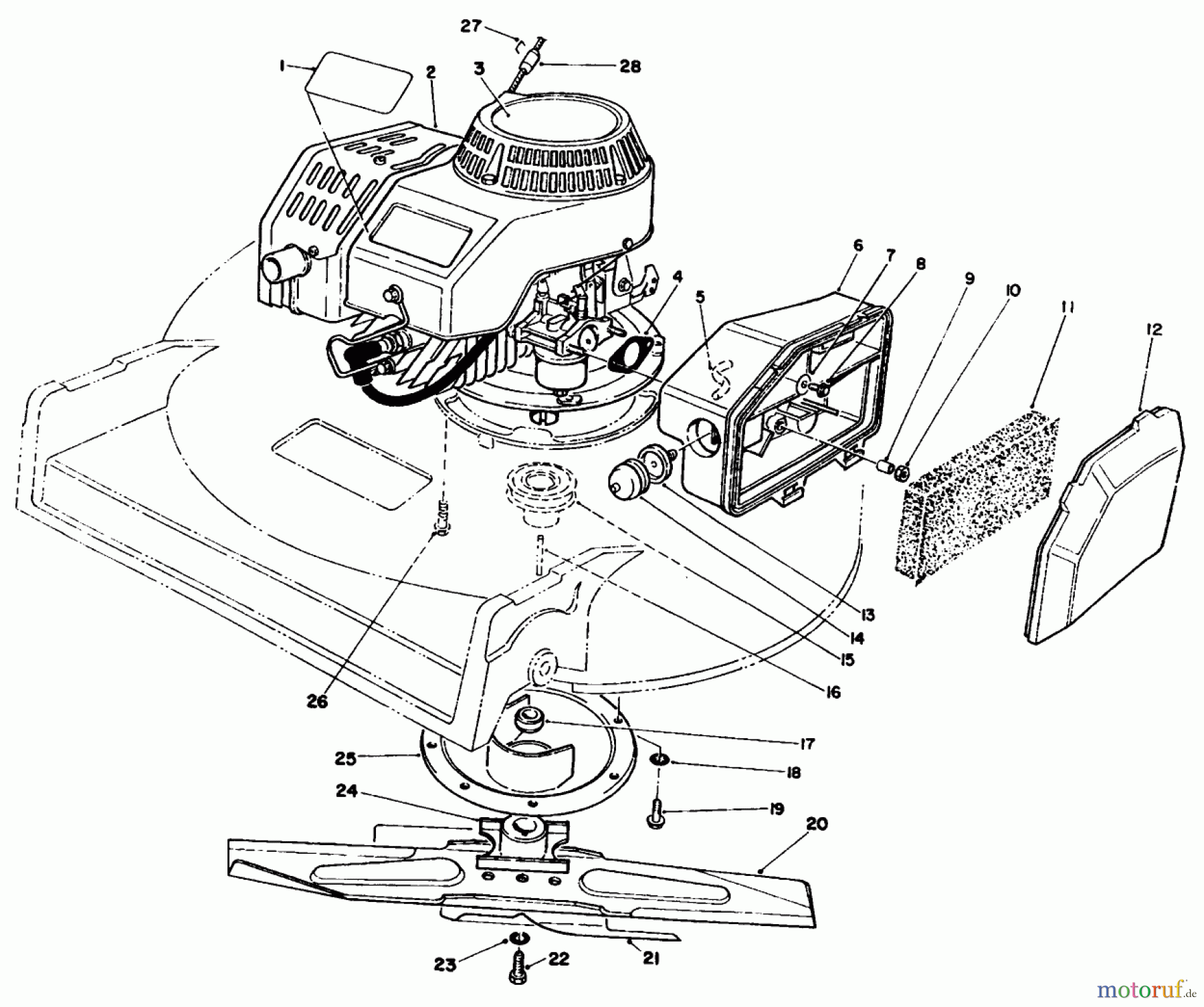  Rasenmäher 22040 - Toro Walk-Behind Mower (SN: 5900001 - 5999999) (1995) ENGINE ASSEMBLY