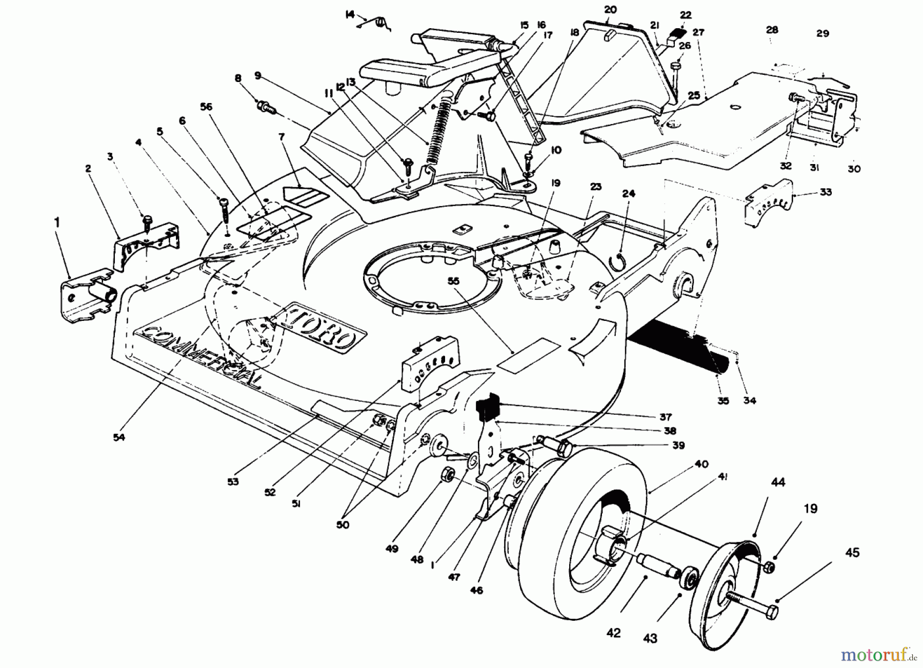  Rasenmäher 22040 - Toro Walk-Behind Mower (SN: 5900001 - 5999999) (1995) HOUSING ASSEMBLY