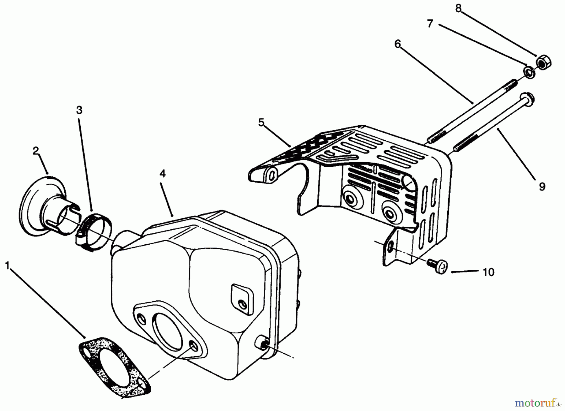  Rasenmäher 22040 - Toro Walk-Behind Mower (SN: 5900001 - 5999999) (1995) MUFFLER ASSEMBLY (MODEL NO. 47PR4-3)