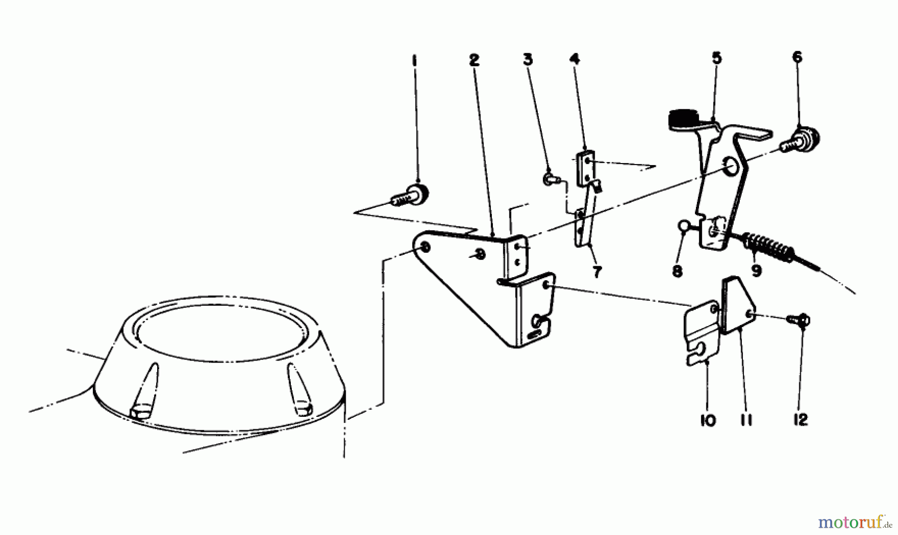  Rasenmäher 22580 - Toro Walk-Behind Mower (SN: 1000001 - 1999999) (1991) BRAKE ASSEMBLY