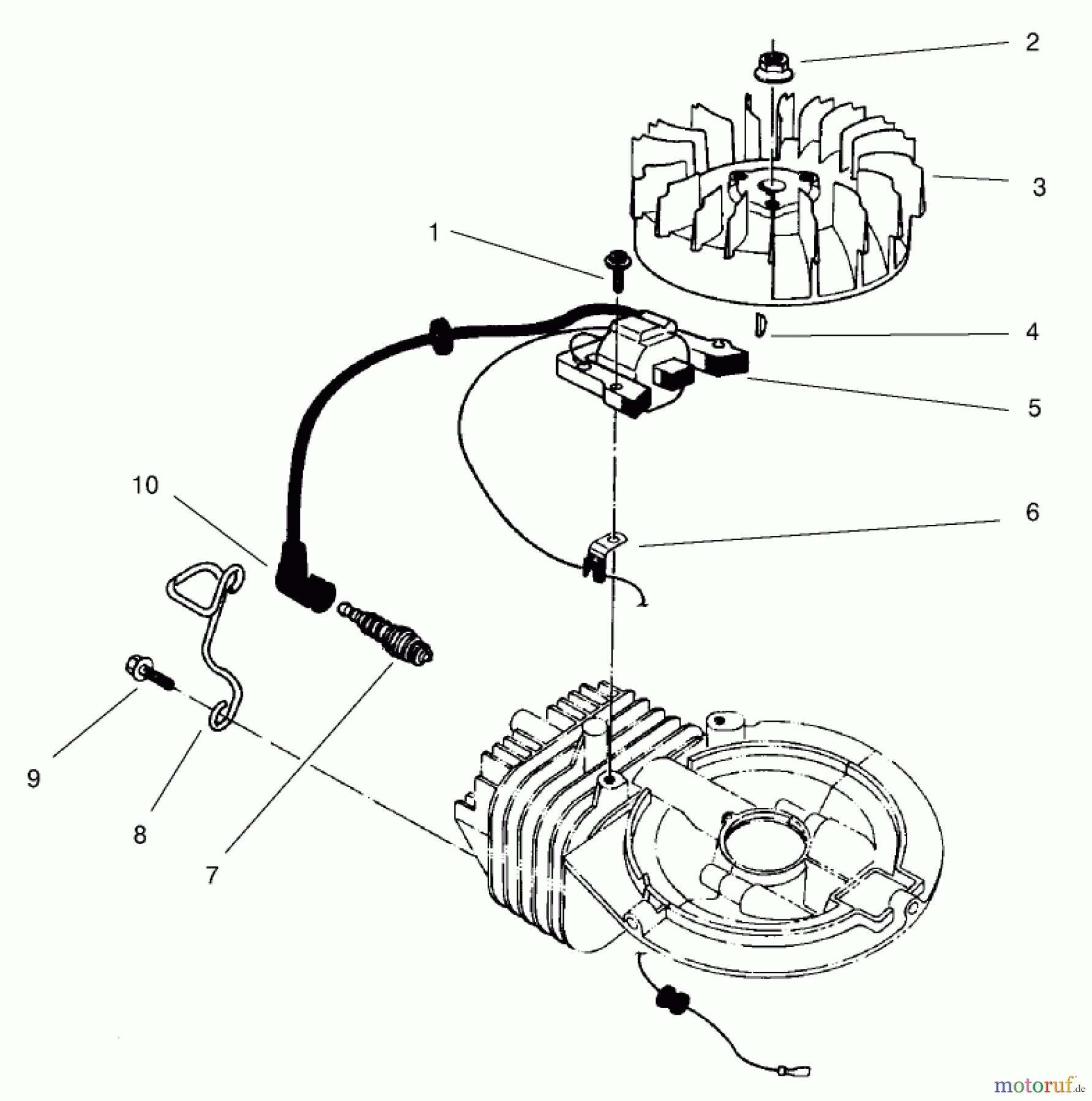  Rasenmäher 22043 - Toro Recycler Mower (SN: 200000001 - 200999999) (2000) IGNITION ASSEMBLY (MODEL NO. 47PT7-7)