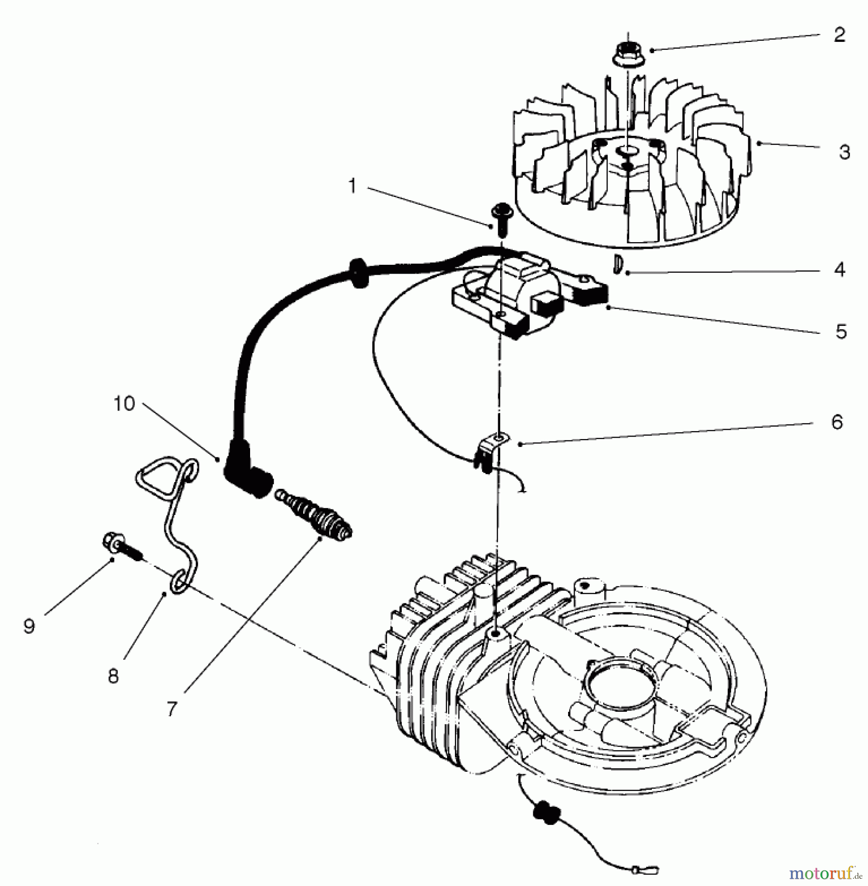  Rasenmäher 22043 - Toro Recycler Mower (SN: 210000001 - 210999999) (2001) IGNITION ASSEMBLY