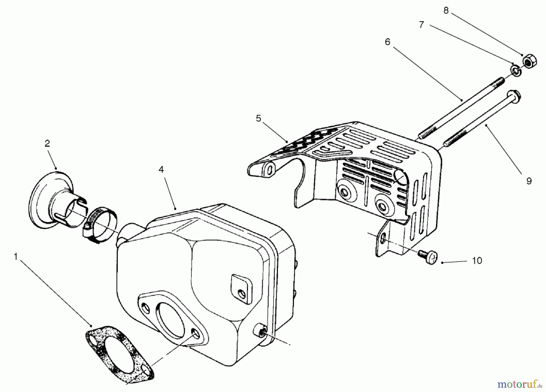  Rasenmäher 22043 - Toro Recycler Mower (SN: 230000001 - 230999999) (2003) MUFFLER ASSEMBLY