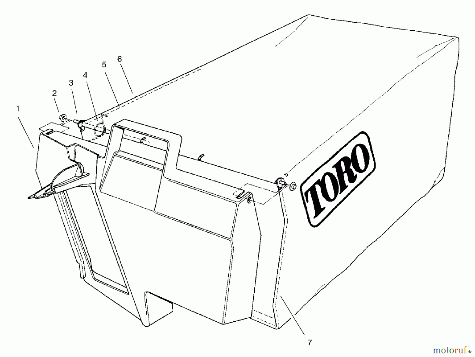  Rasenmäher 22043 - Toro Recycler Mower (SN: 9900001 - 9999999) (1999) GRASS BAG ASSEMBLY NO. 98-9220